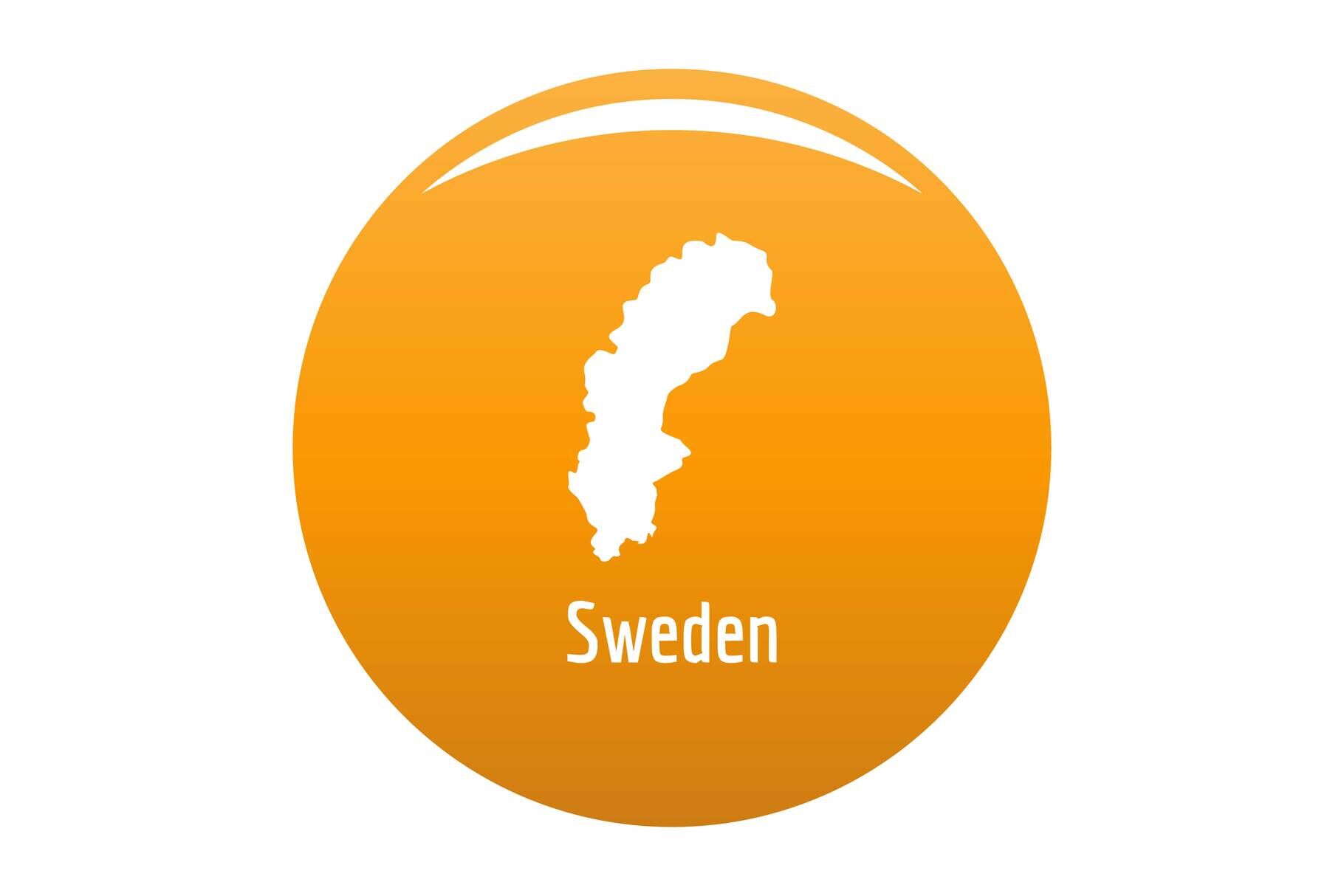 Sweden map in black vector simple By Anatolir56 | TheHungryJPEG