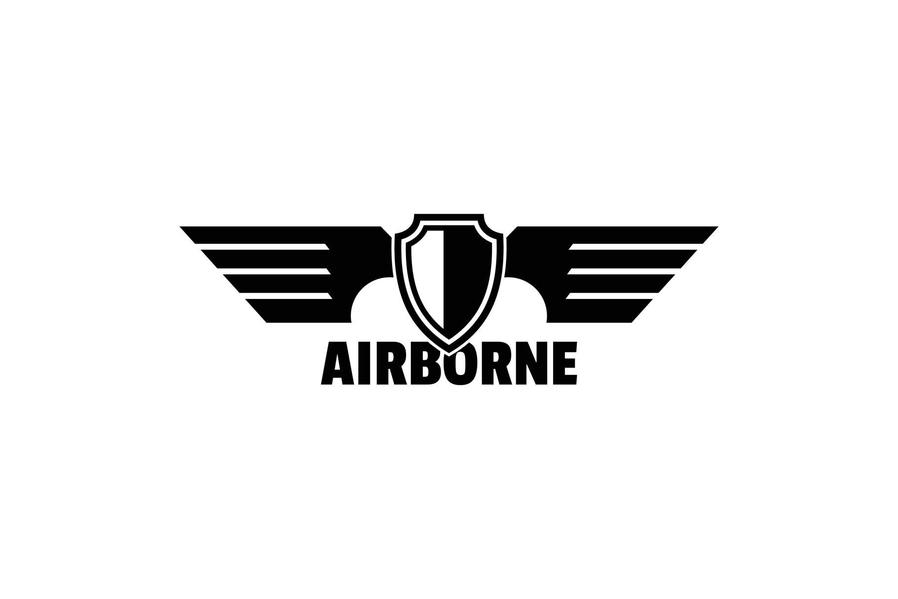 Airborne wings logo, simple style By Anatolir56 | TheHungryJPEG