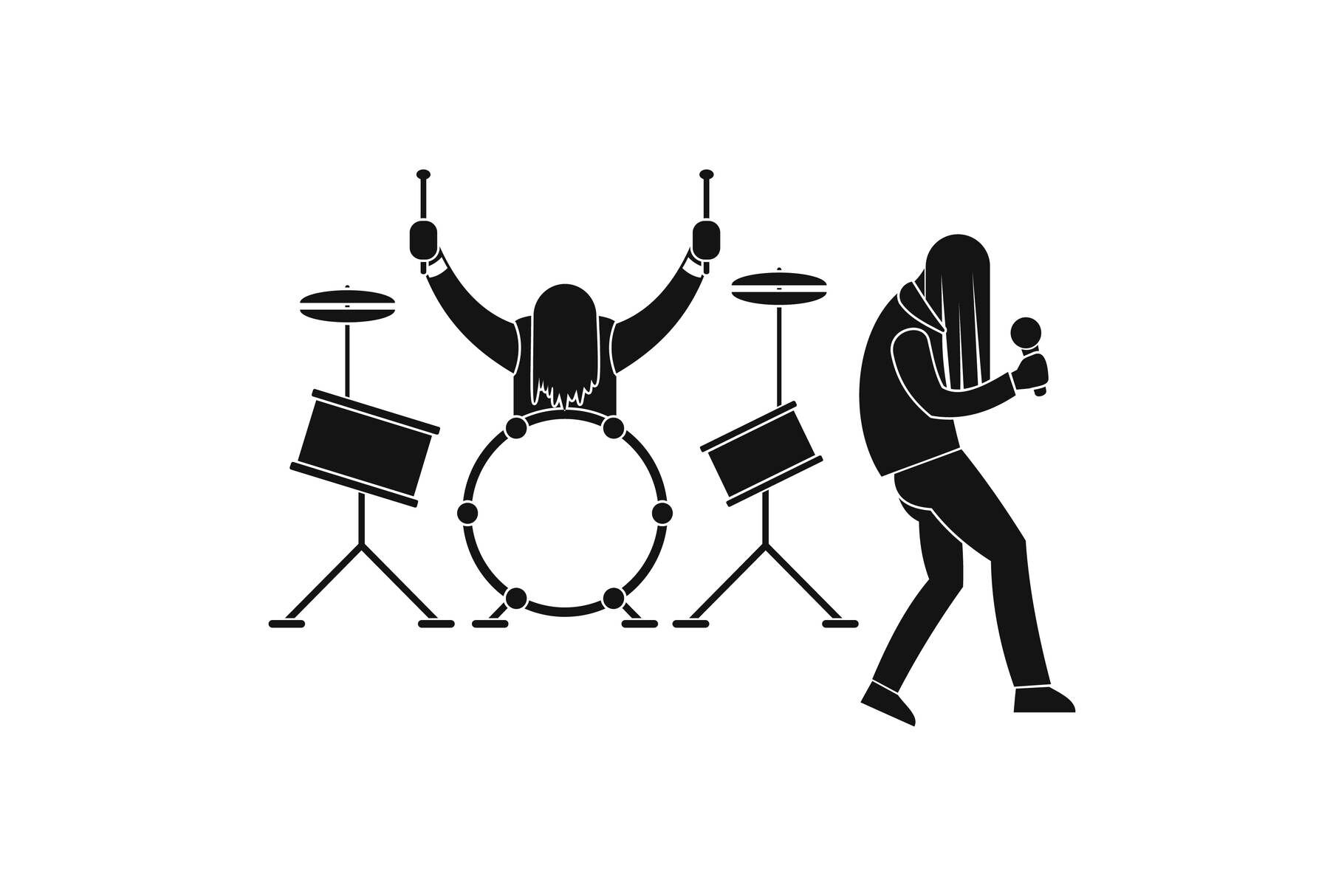 Rock band icon, simple style By Anatolir56 | TheHungryJPEG