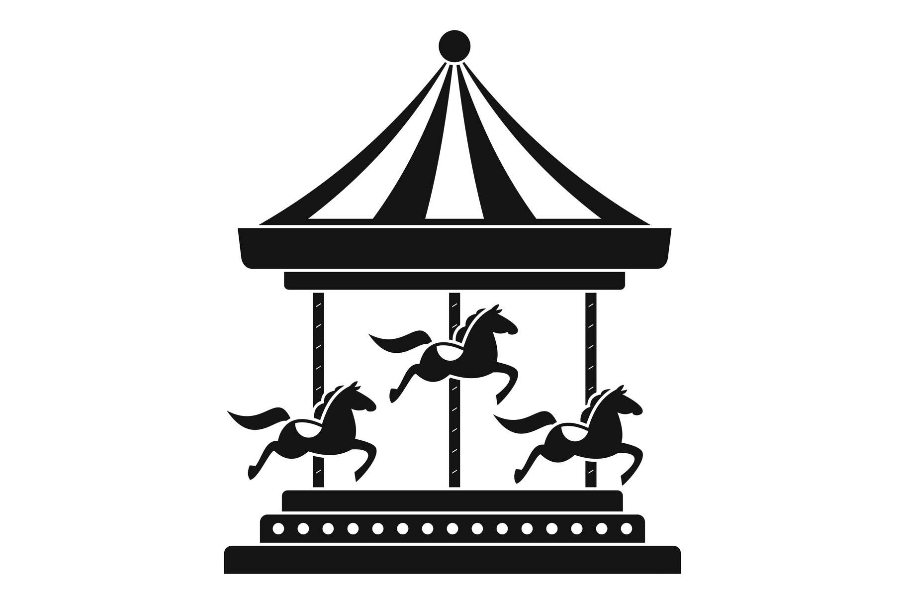 Horse carousel icon, simple style By Anatolir56 | TheHungryJPEG