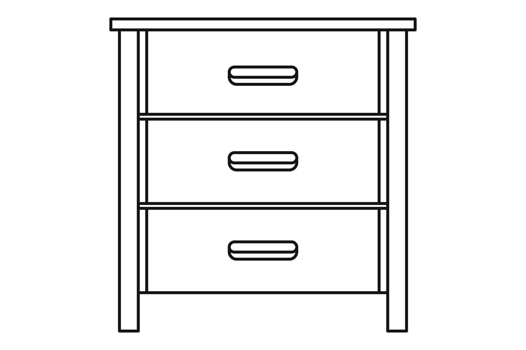 Drawer icon, outline style By Anatolir56 | TheHungryJPEG