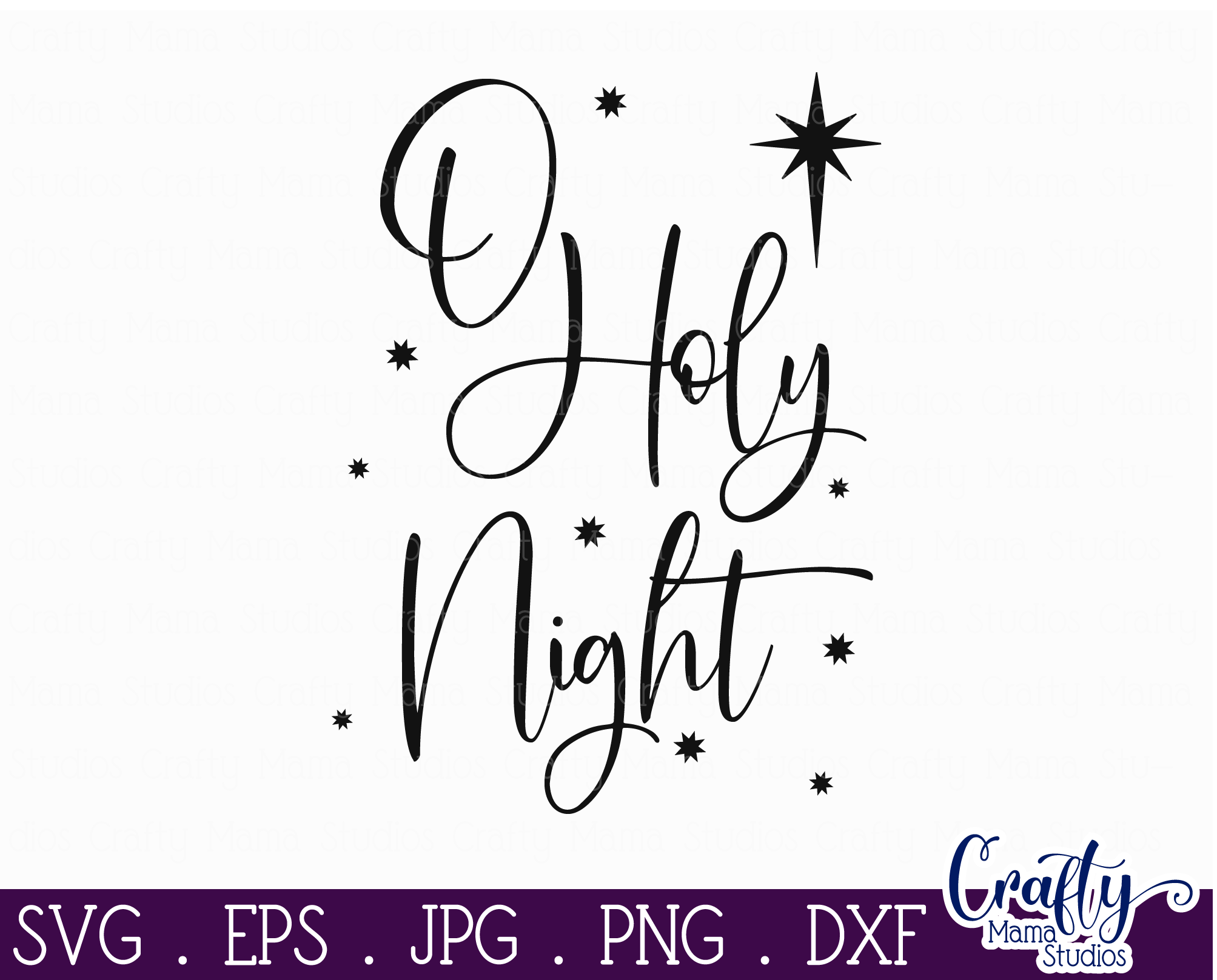 Oh Holy Night - Christmas SVG Stock Vector