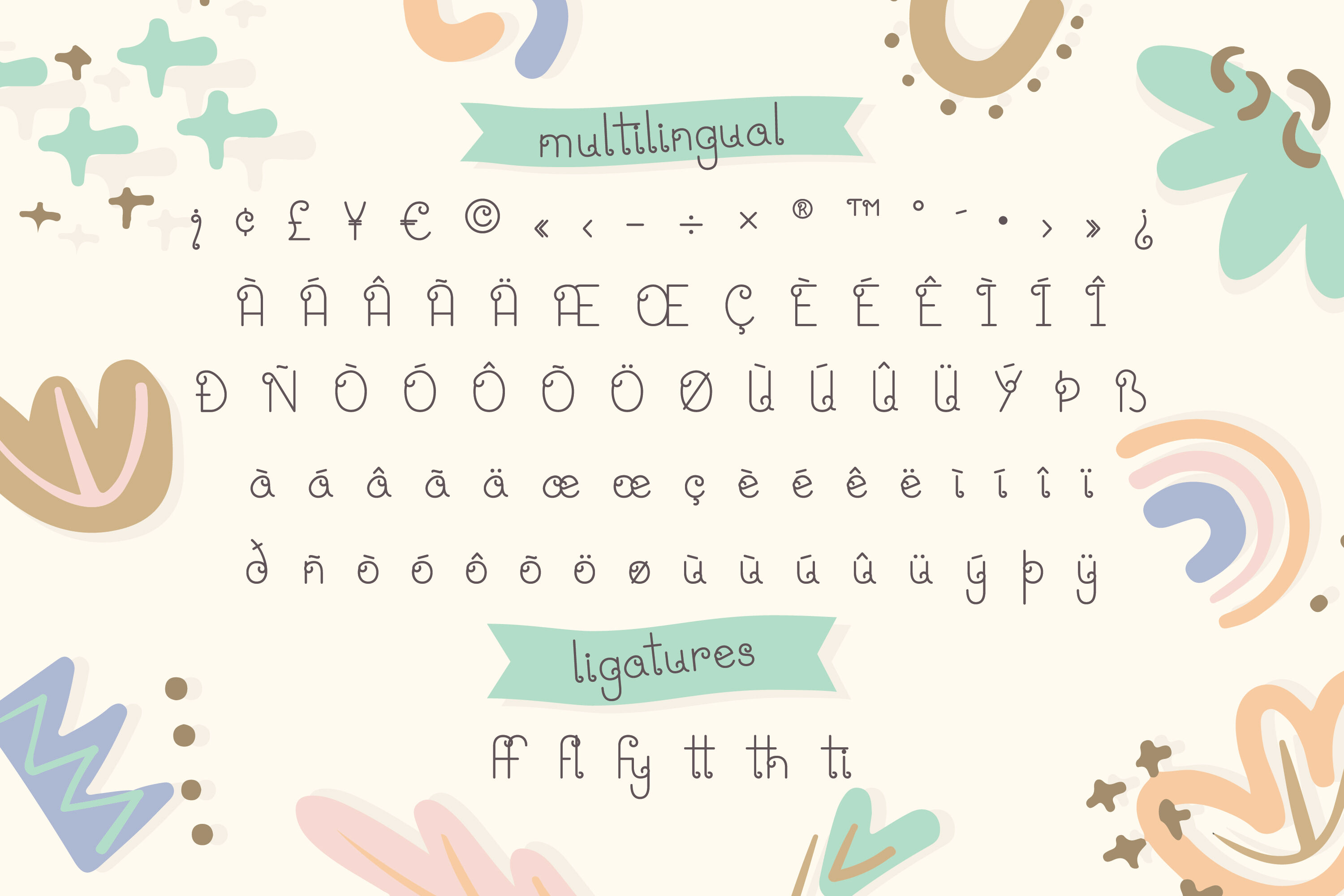 Cream Puff Font Fun Sweet Lettering Multilingual Ligatures By Digital Draw Studio Thehungryjpeg Com