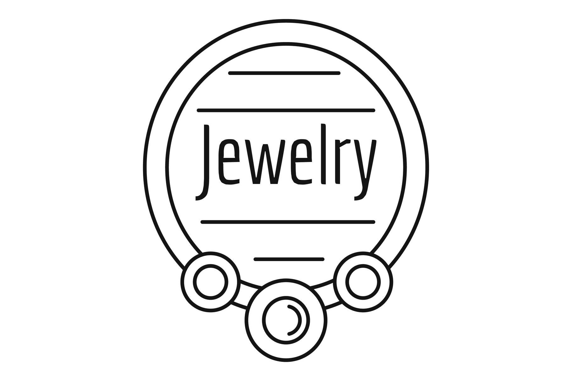 Jewelry logo, outline style By Anatolir56 | TheHungryJPEG