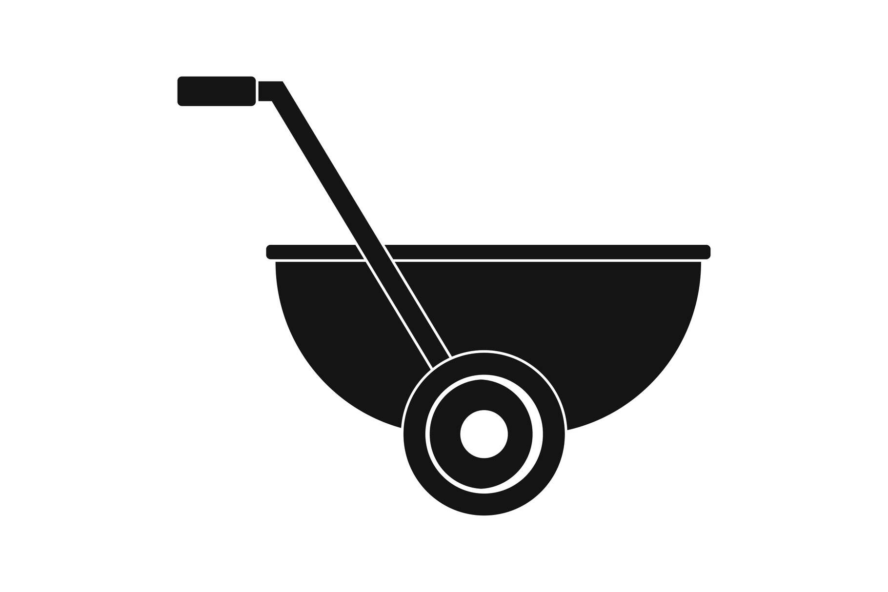 Small wheelbarrow icon, simple style By Anatolir56 | TheHungryJPEG