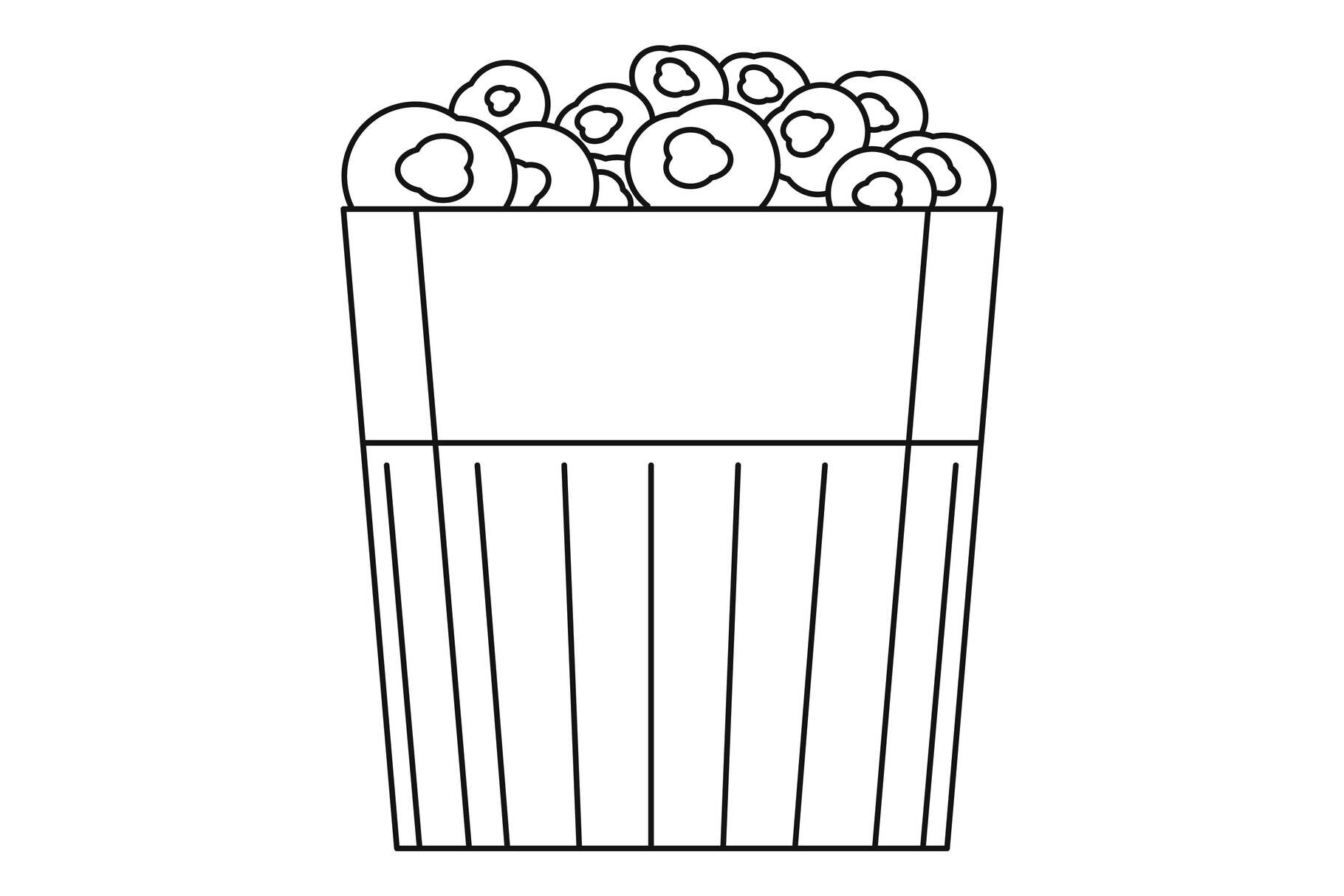 Paper popcorn box icon, outline style By Anatolir56 | TheHungryJPEG