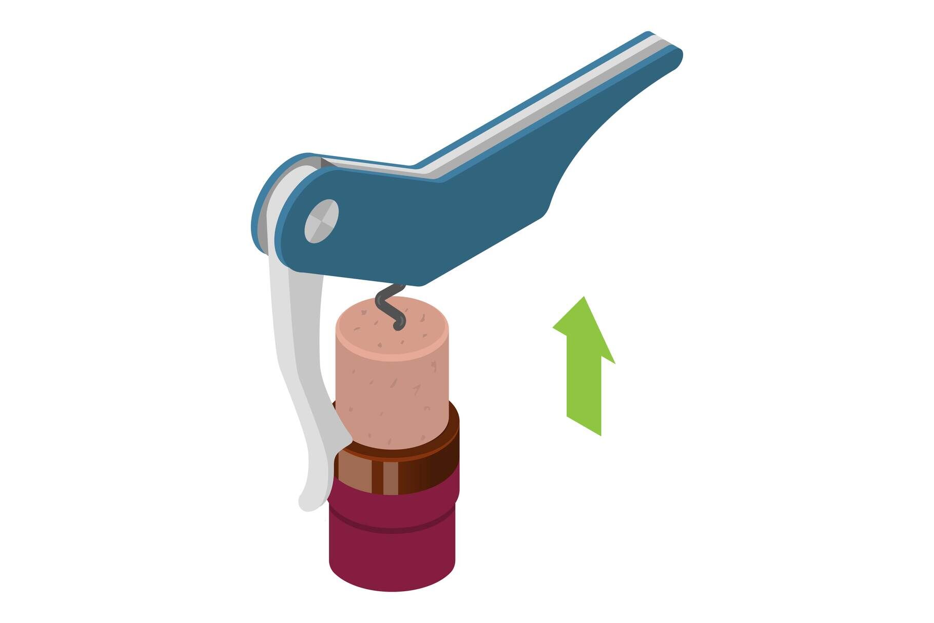 Blue corkscrew icon, isometric style By Anatolir56 | TheHungryJPEG