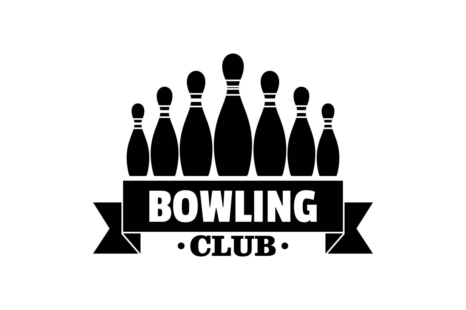 Ribbon bowling club logo, simple style By Anatolir56 | TheHungryJPEG