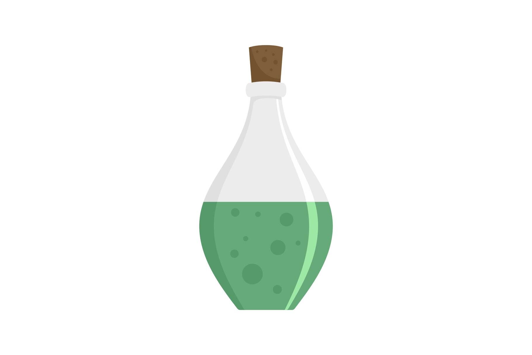 Potion elixir bottle icon, flat style By Anatolir56 | TheHungryJPEG