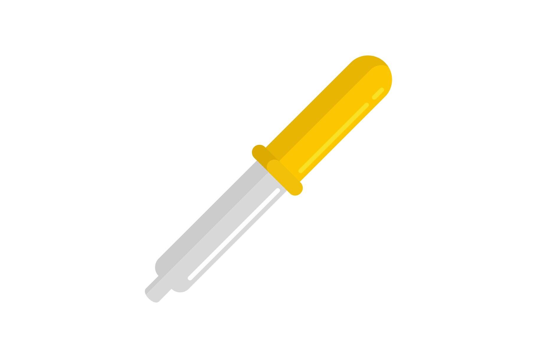 Chemical pipette icon, flat style By Anatolir56 | TheHungryJPEG