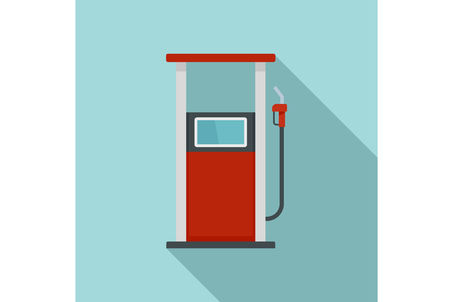 Fuel refill stand icon, flat style By Anatolir56 | TheHungryJPEG