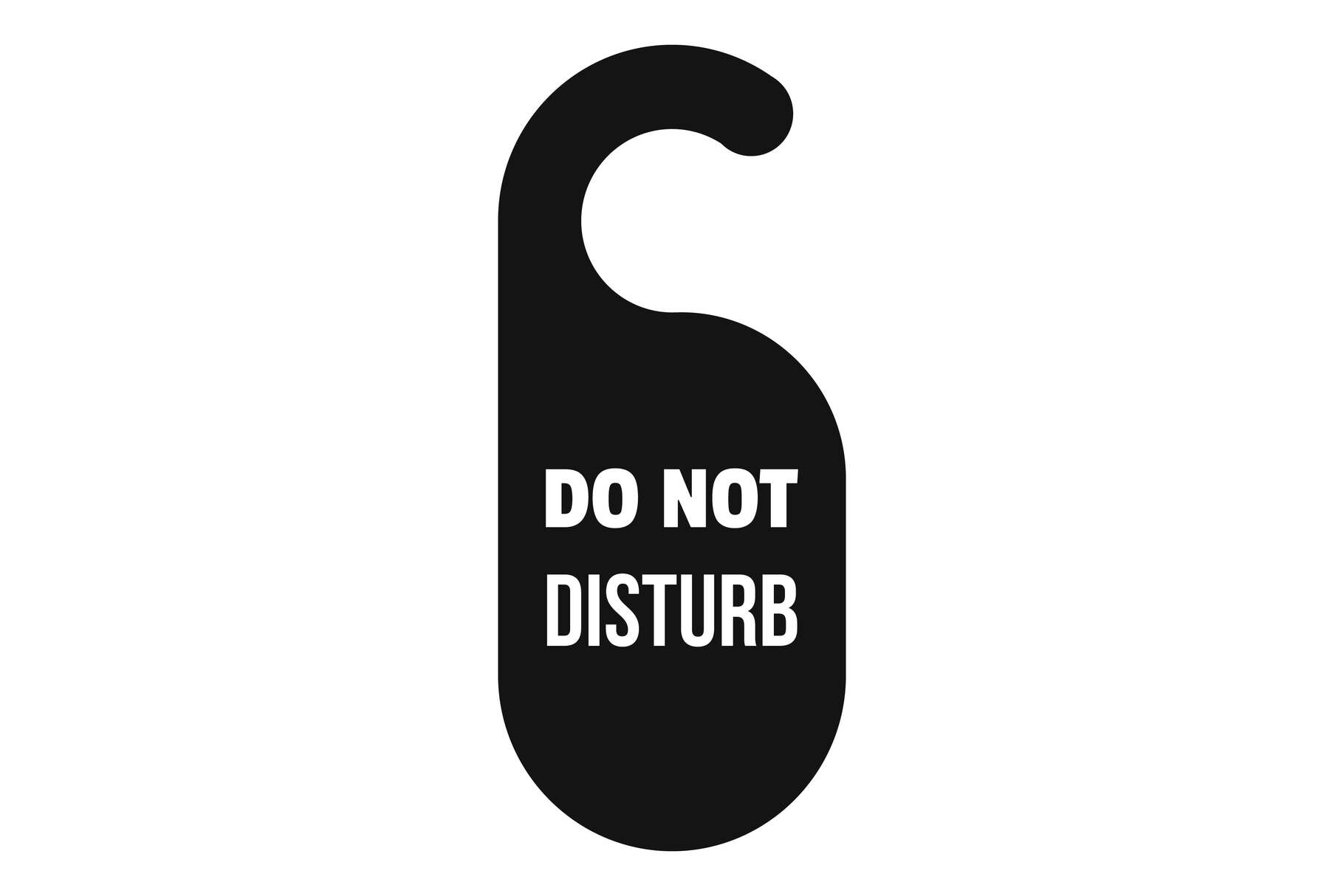 Do not disturb hotel tag icon, simple style By Anatolir56 | TheHungryJPEG