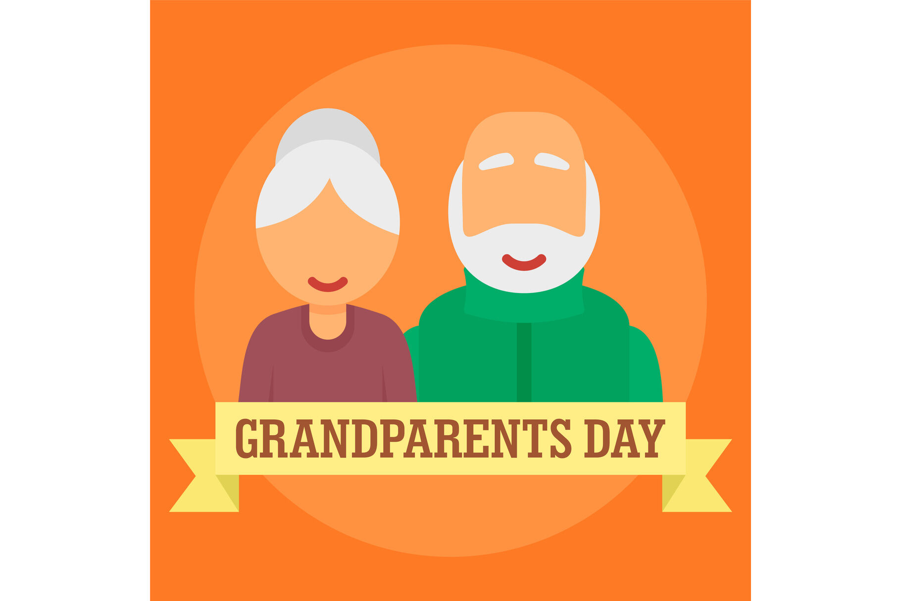 International day of grandparents background, flat style By Anatolir56 |  TheHungryJPEG