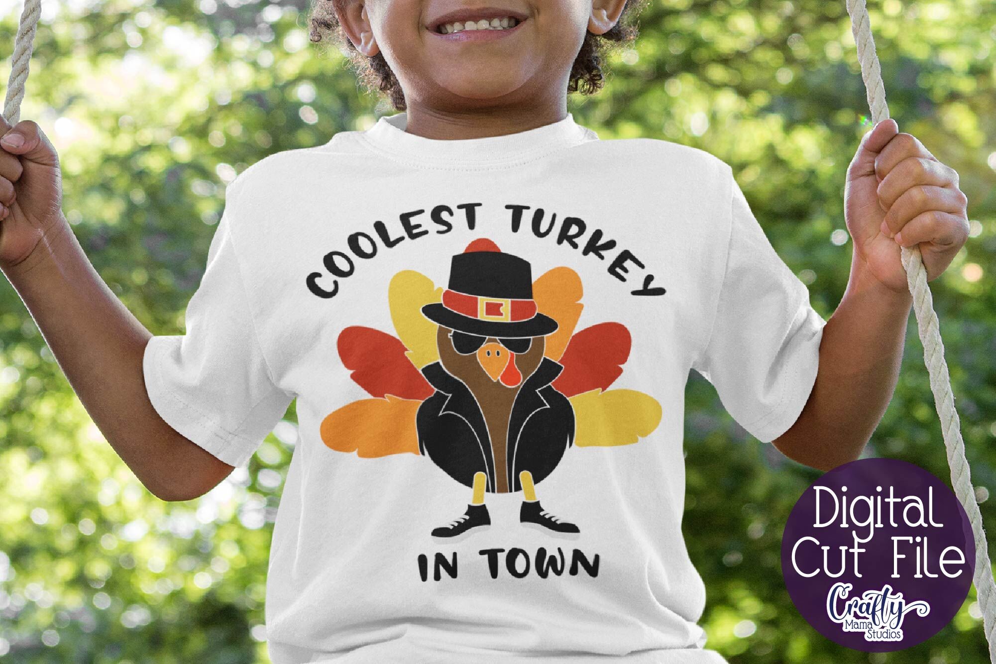 Download Thanksgiving Svg Boy Turkey Svg Coolest Turkey In Town By Crafty Mama Studios Thehungryjpeg Com