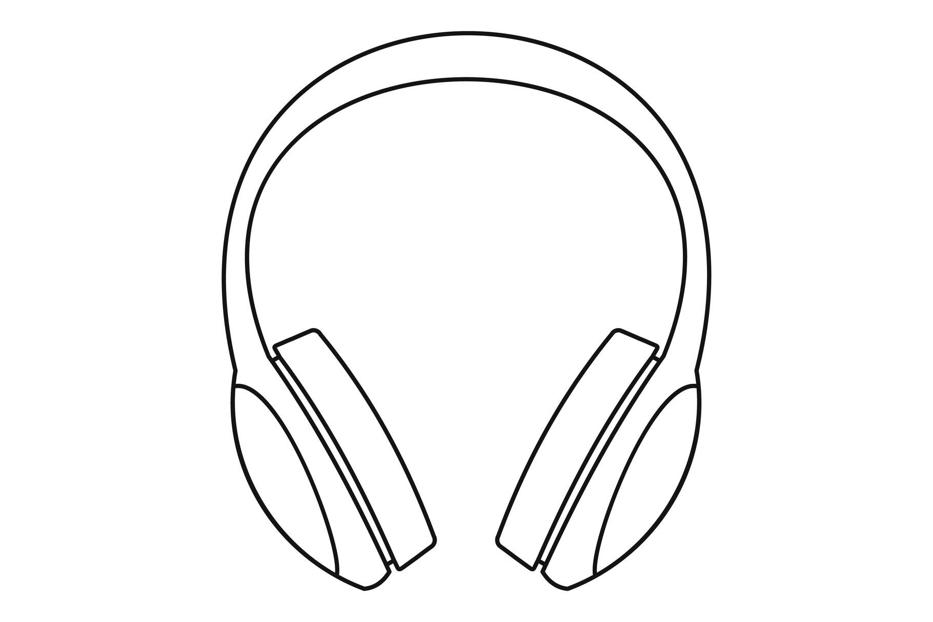 Retro headphones icon, outline style By Anatolir56 | TheHungryJPEG