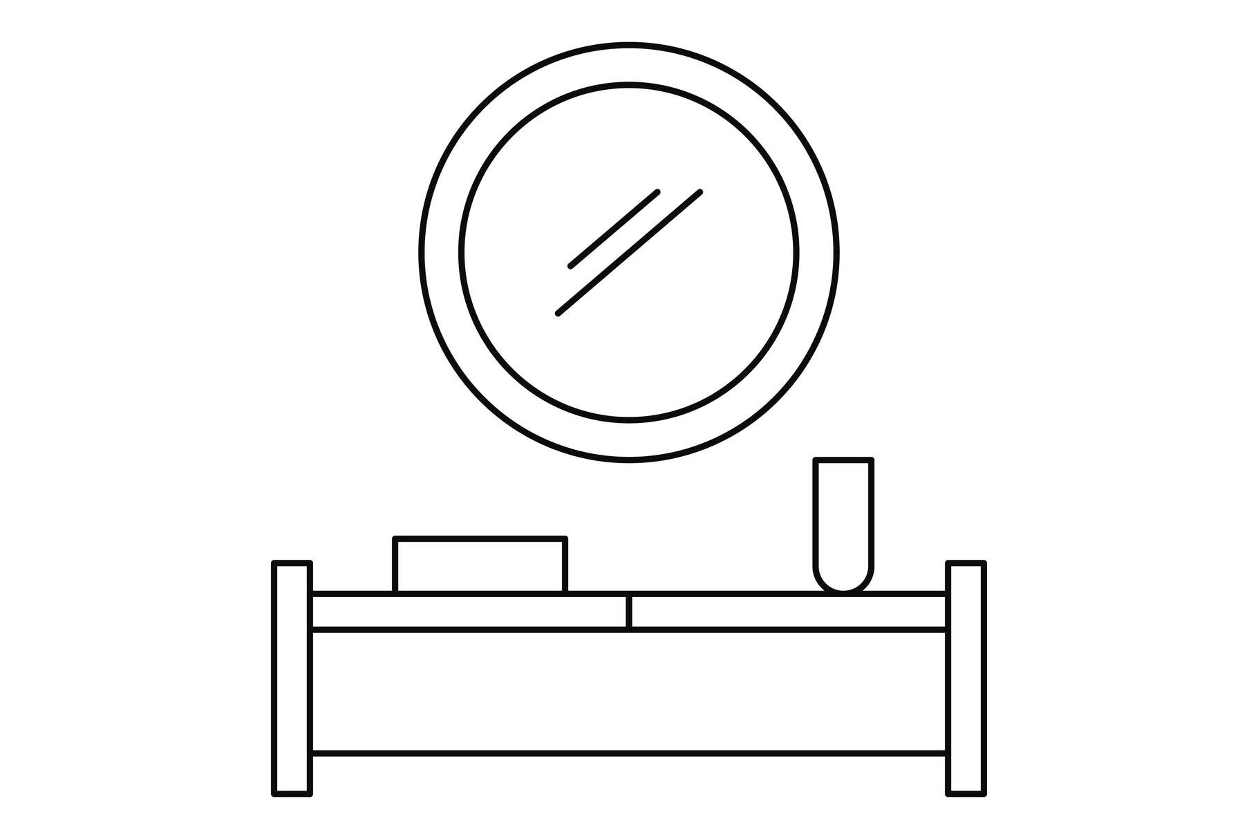 Modern interior room icon, outline style By Anatolir56 | TheHungryJPEG