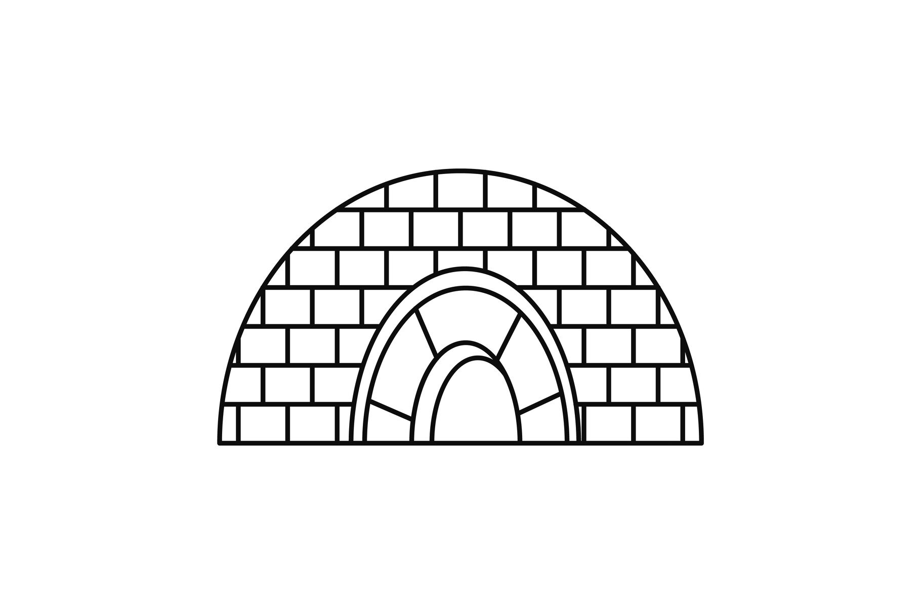 Icehouse icon, outline style By Anatolir56 | TheHungryJPEG