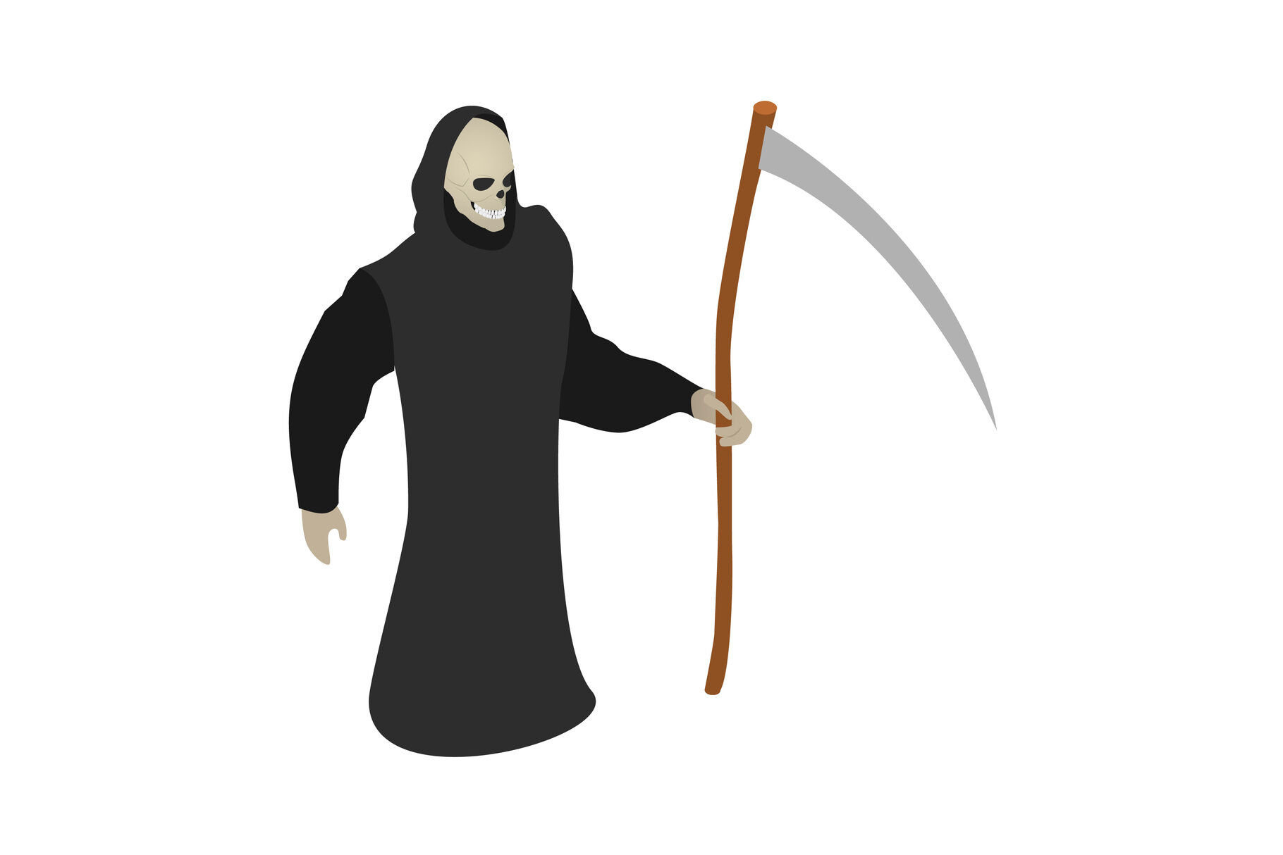 Death scythe icon, isometric style By Anatolir56 | TheHungryJPEG