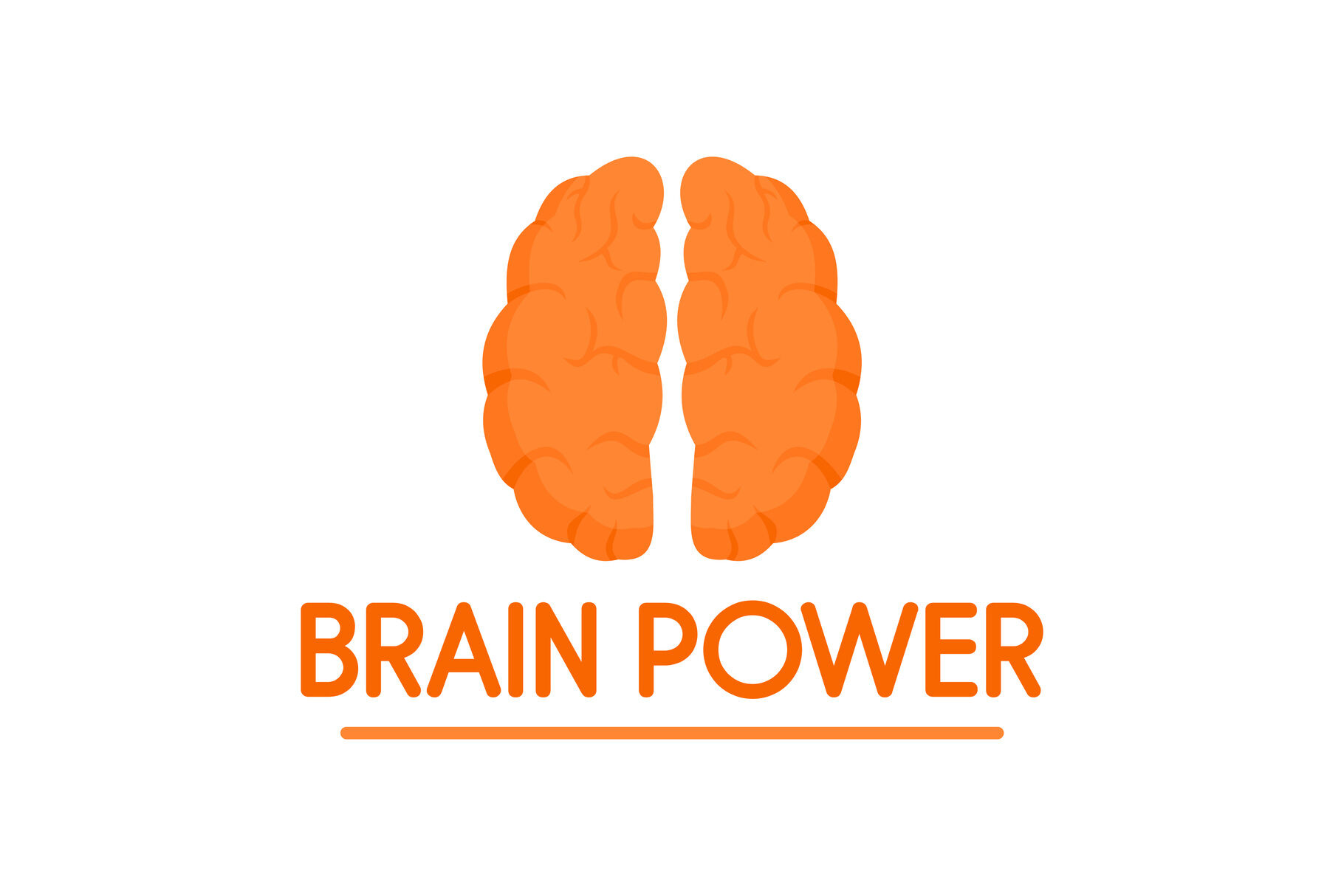 Human brain power logo, flat style By Anatolir56 | TheHungryJPEG