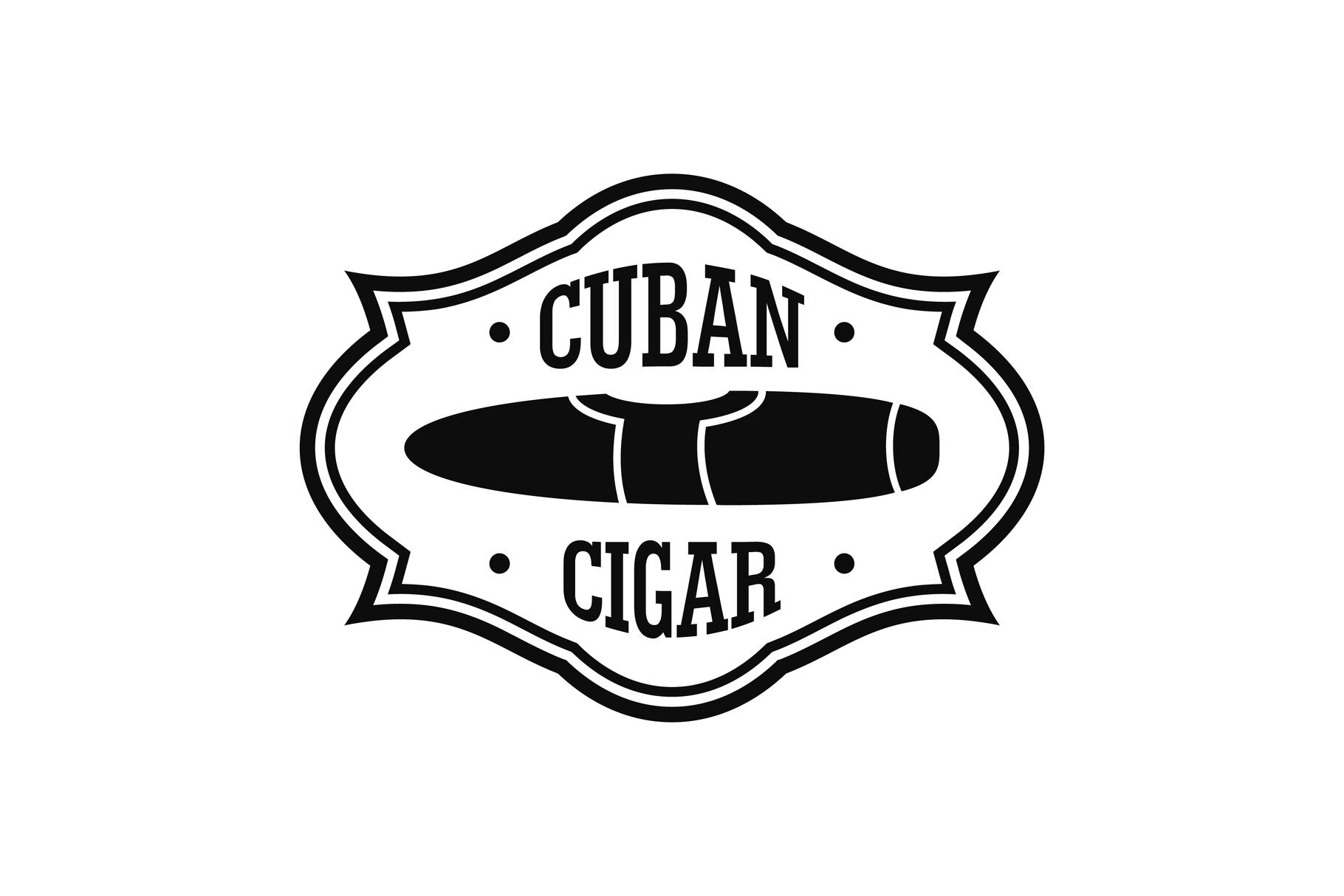 Cuban nicotine cigar logo, simple style By Anatolir56 | TheHungryJPEG