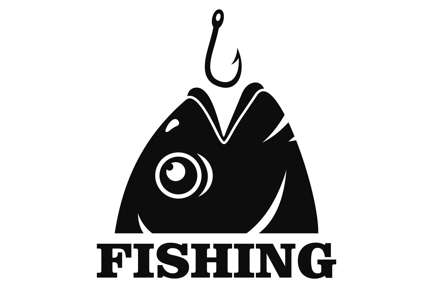 Fish hook logo, simple style By Anatolir56