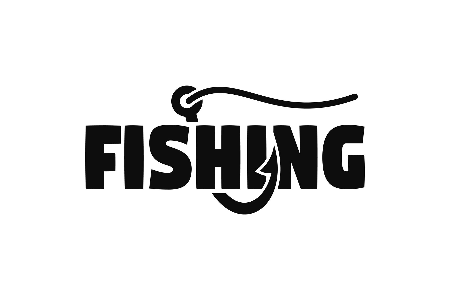 Modern fish hook logo, simple style By Anatolir56