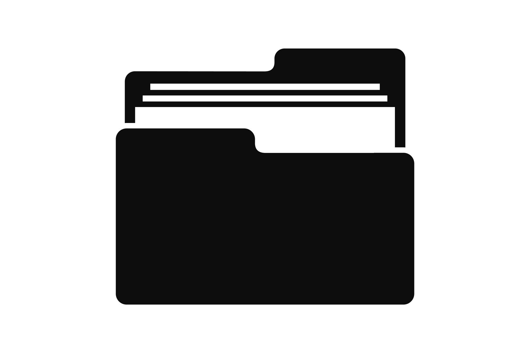 folder icon black and white