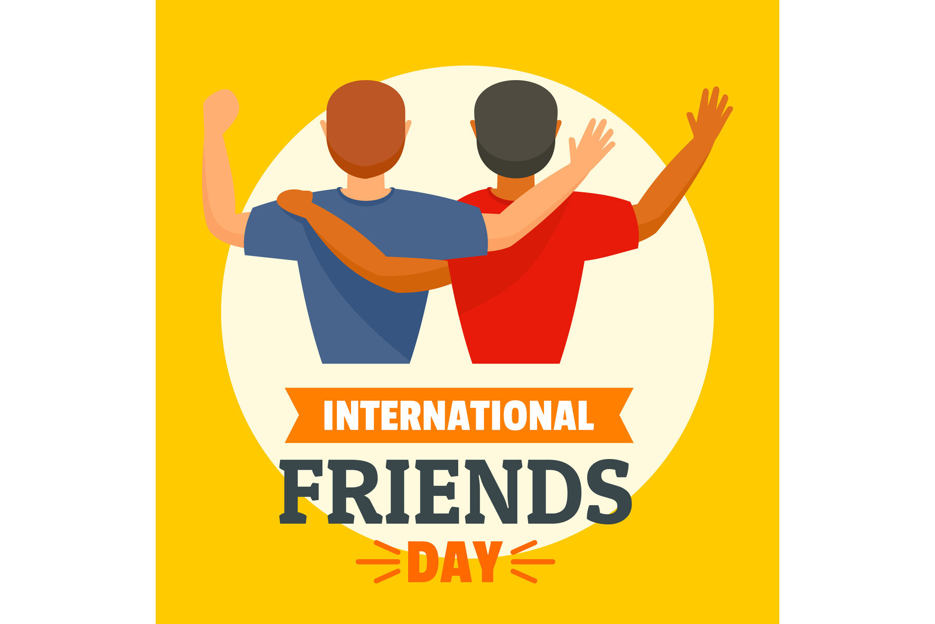 International friends day concept background, flat style By Anatolir56