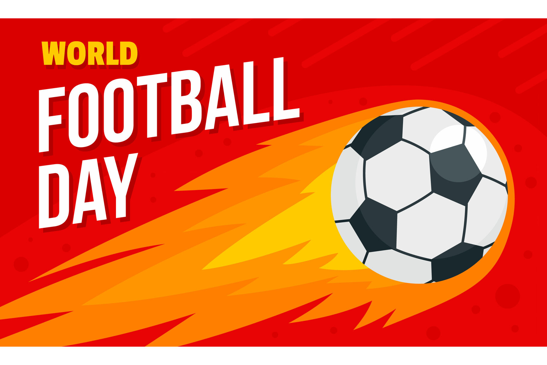 World football day concept banner, flat style By Anatolir56 TheHungryJPEG