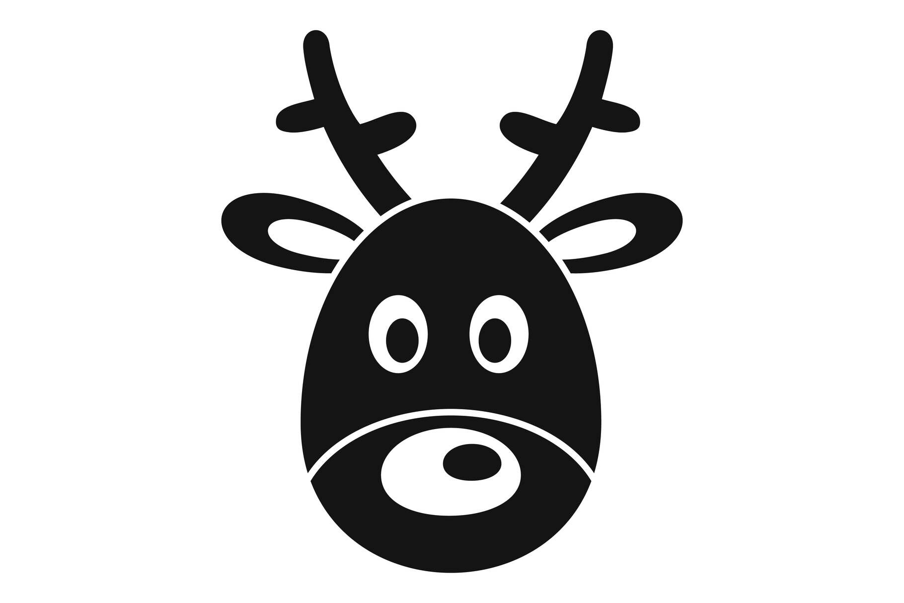 Deer head icon, simple style By Anatolir56 | TheHungryJPEG