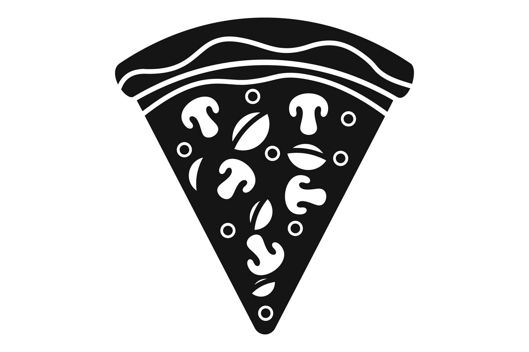 pizza slice clip art black and white