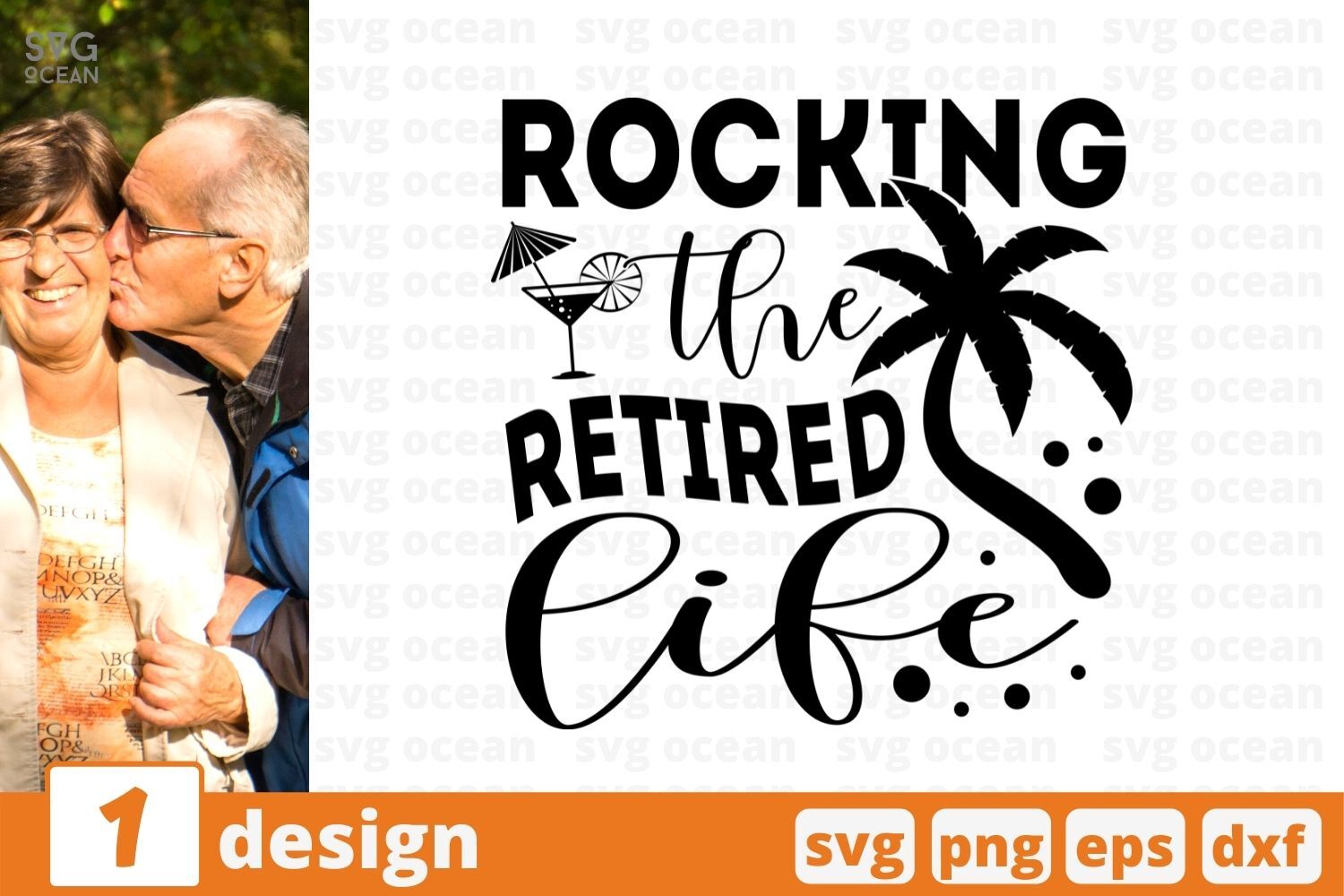 Rocking the retired life SVG Cut File By SvgOcean | TheHungryJPEG