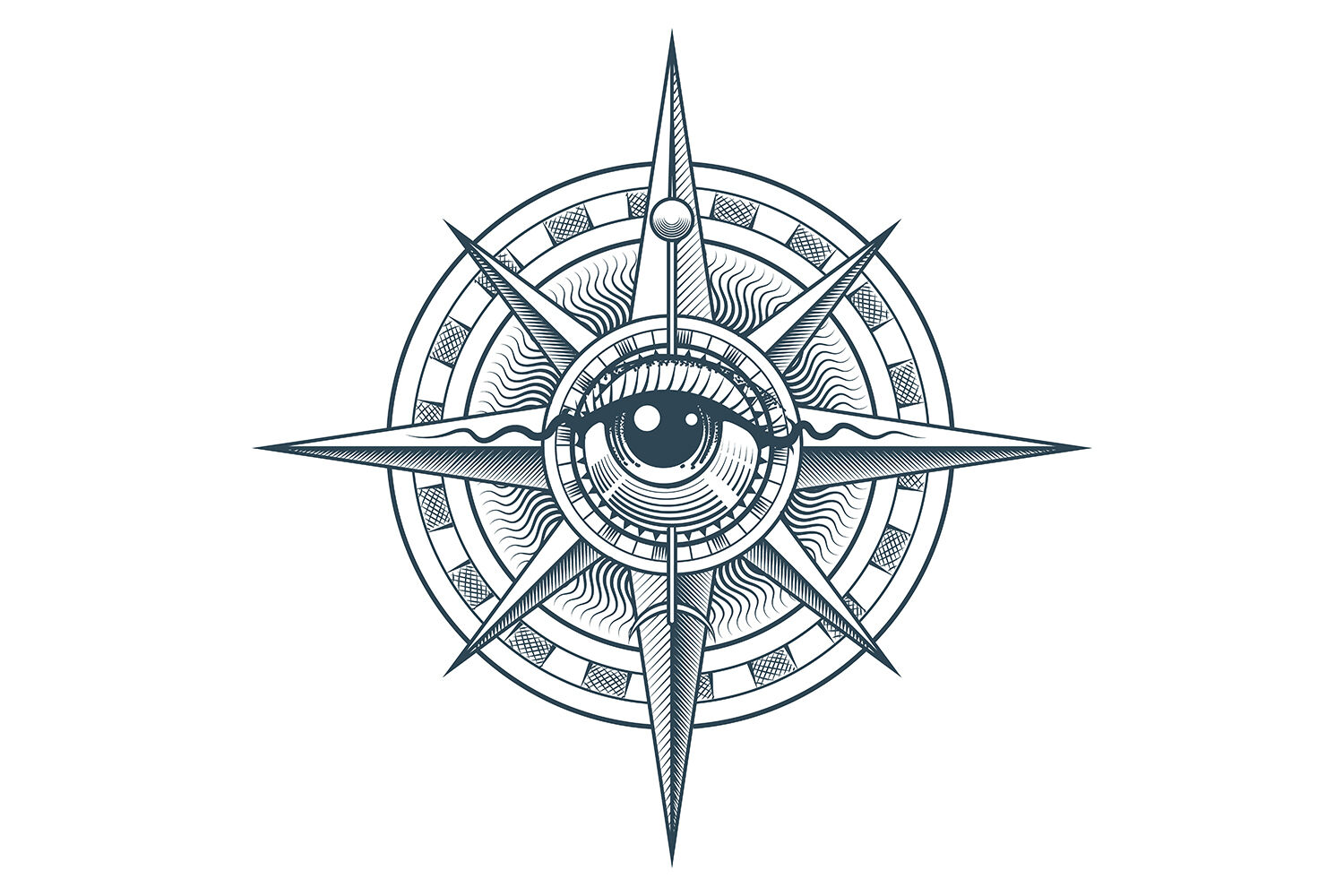 Lexica - Design an elegant compass rose tattoo, with ornate directions and  nautical elements to symbolize guidance, exploration, and the journey of  l...