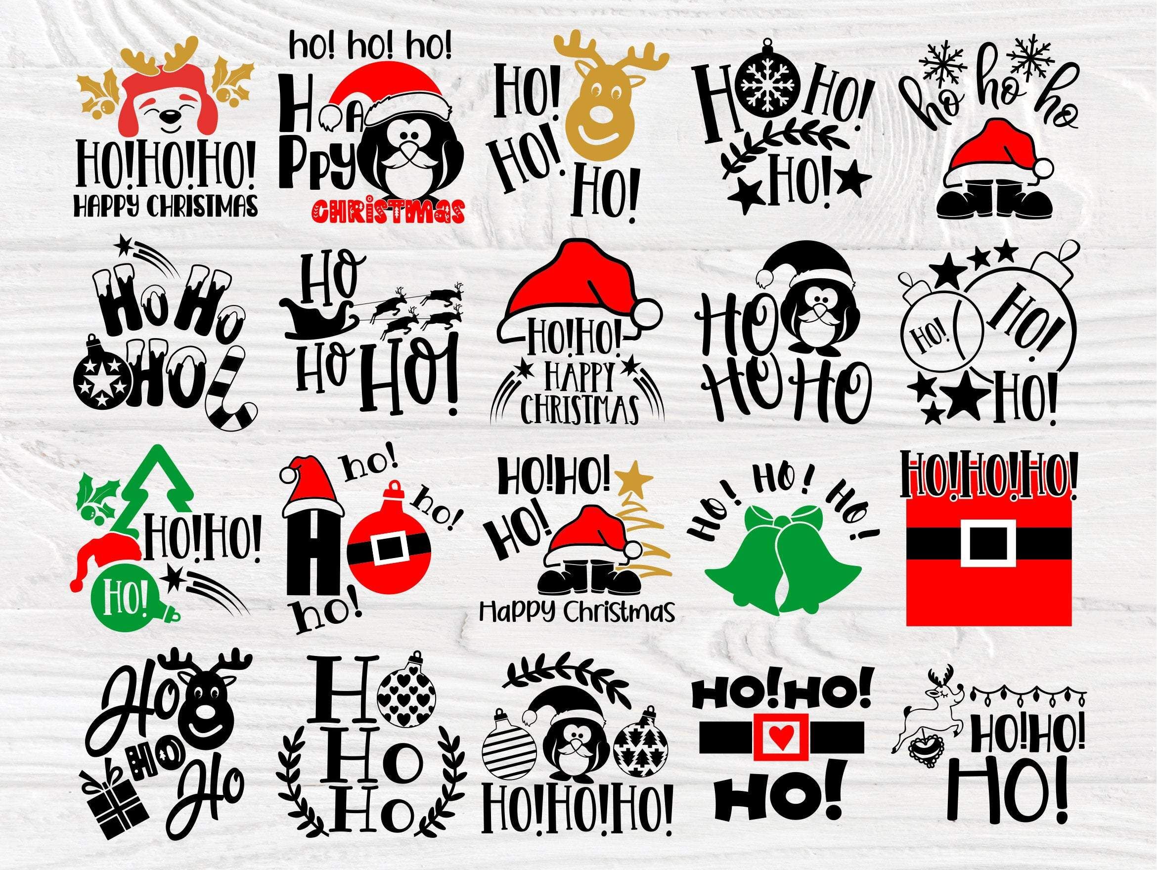 Christmas Ho Ho Ho SVG Designs, Clipart & Vector Images