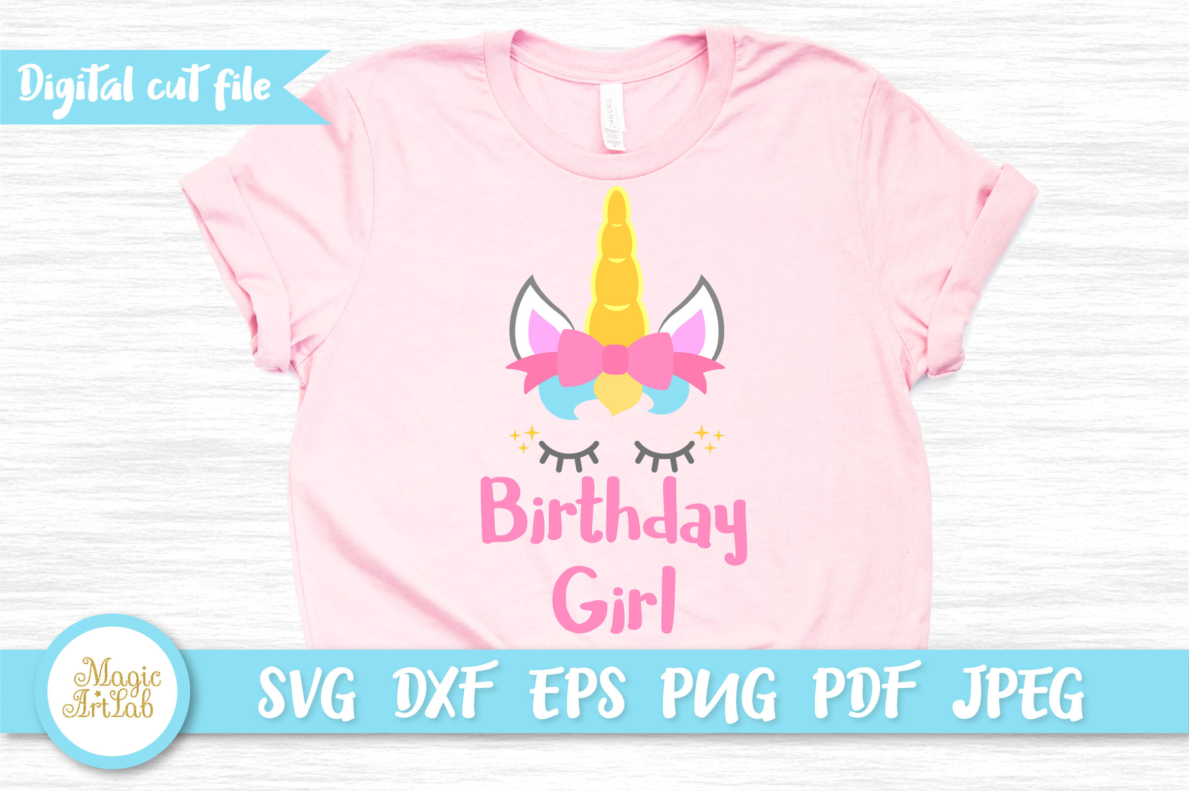 unicorn birthday shirt template