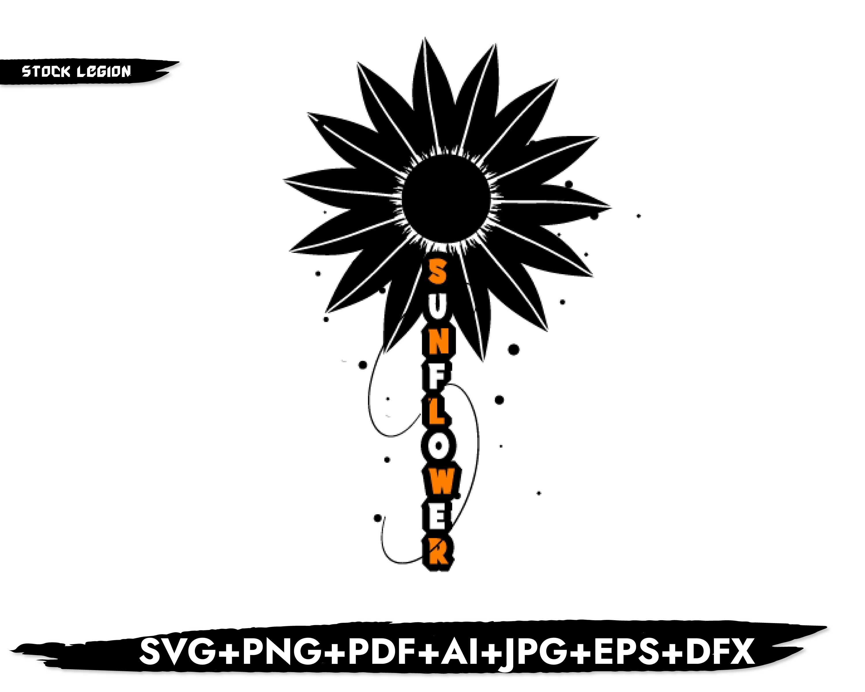 Sunflower Stem SVG By stockvectorsvg | TheHungryJPEG
