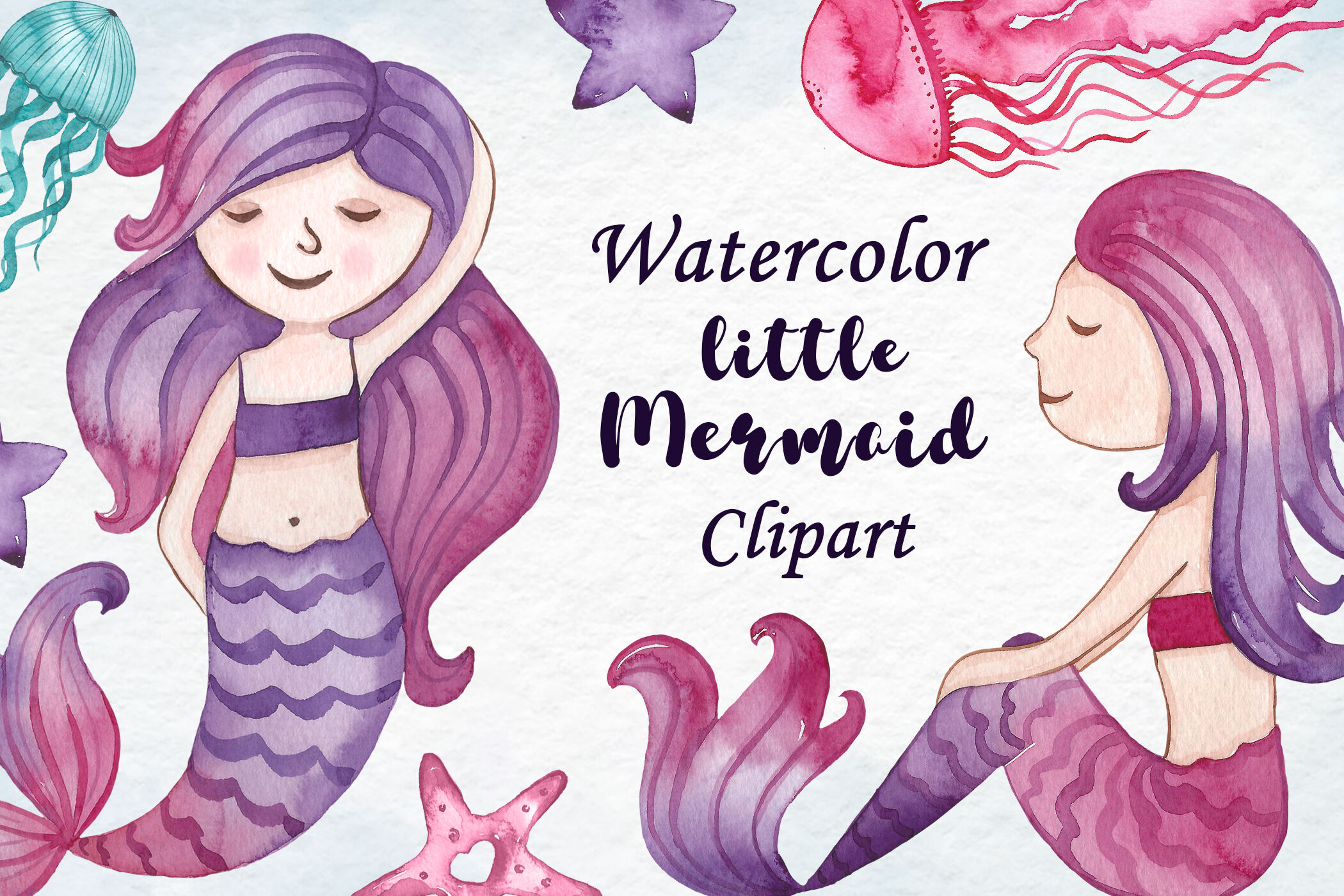 little mermaid clipart borders