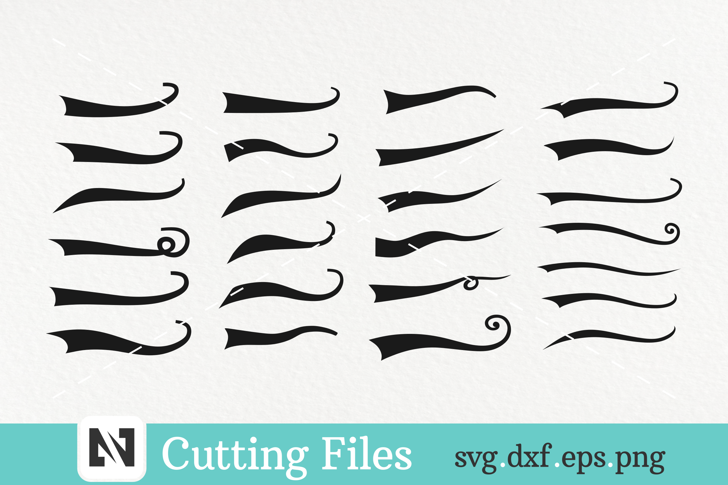 Swoosh SVG Cut File, Swoosh Clipart