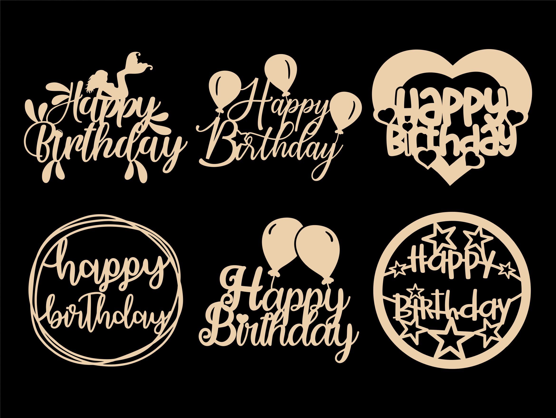 Birthday Cake Topper SVG png instant download Cake Topper svg Birthday svg Happy 15th Birthday Cake Topper svg dxf 15th Birthday svg