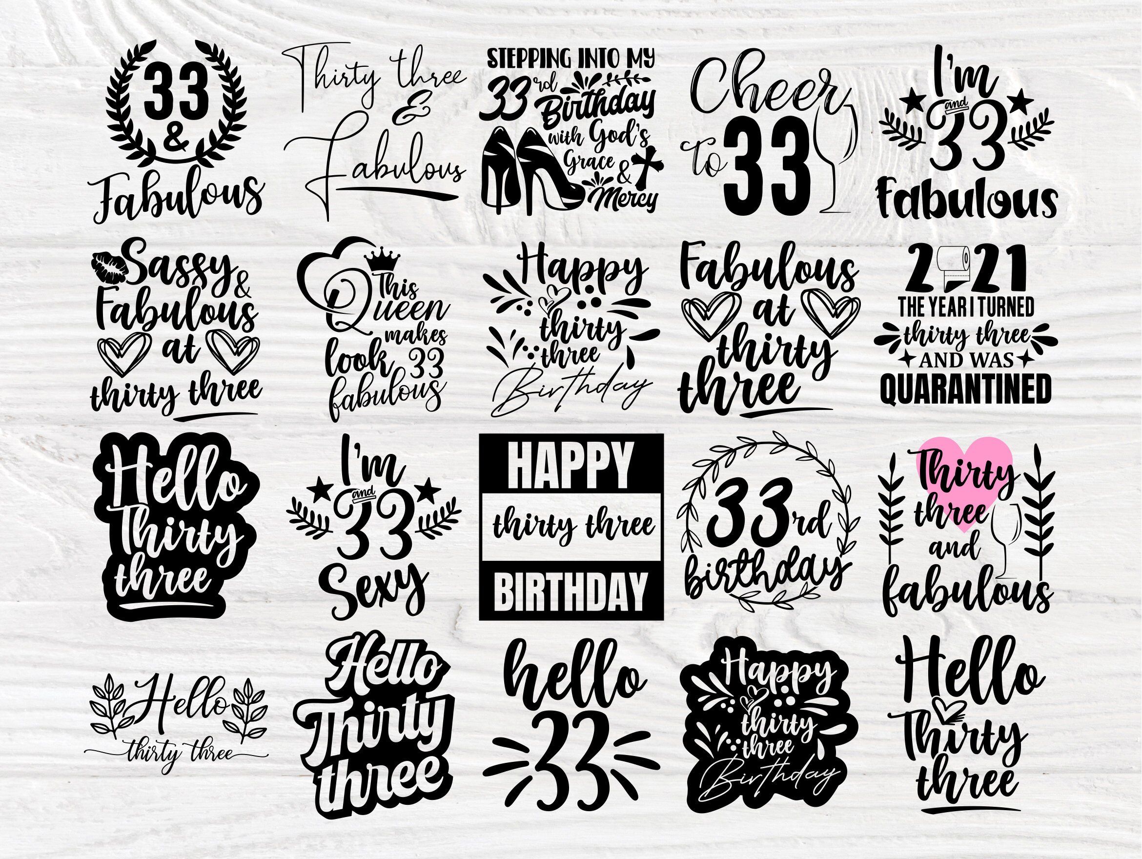 33rd Birthday SVG Bundle, Birthday Shirt Designs By TonisArtStudio ...