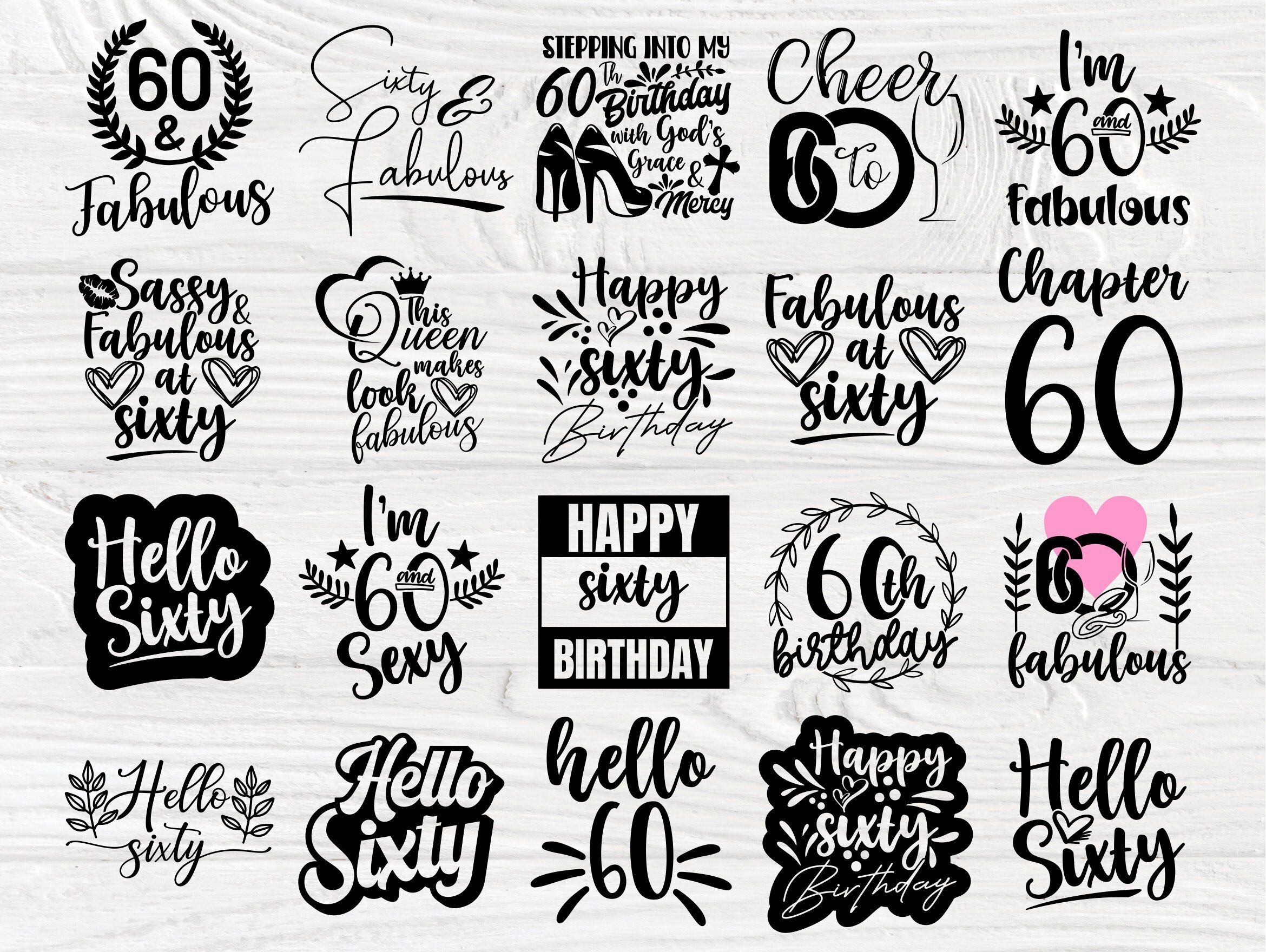 60th Birthday SVG Bundle, Birthday Shirt Designs By TonisArtStudio ...