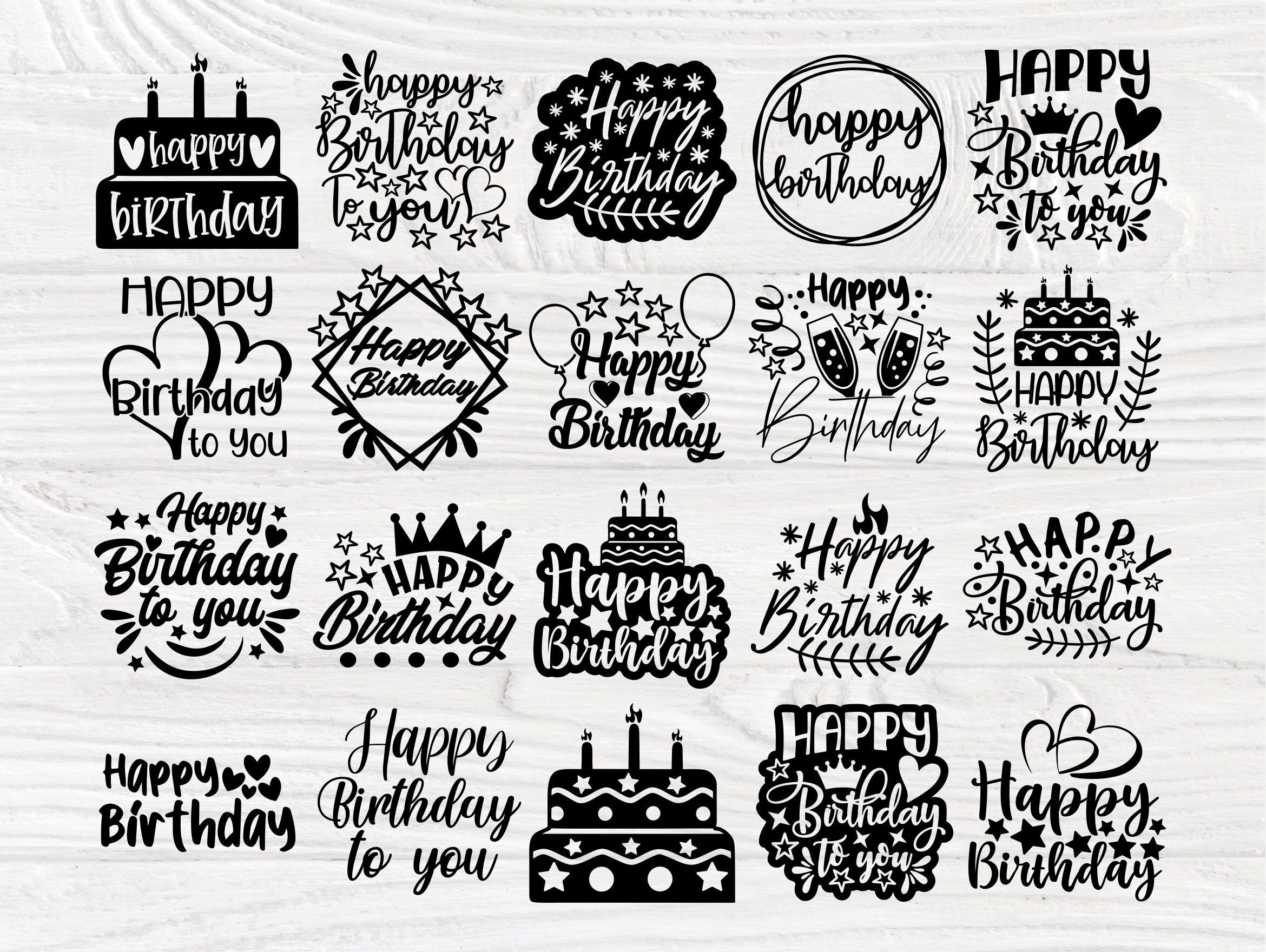 Happy Birthday SVG Bundle, Birthday cake Svg By TonisArtStudio ...