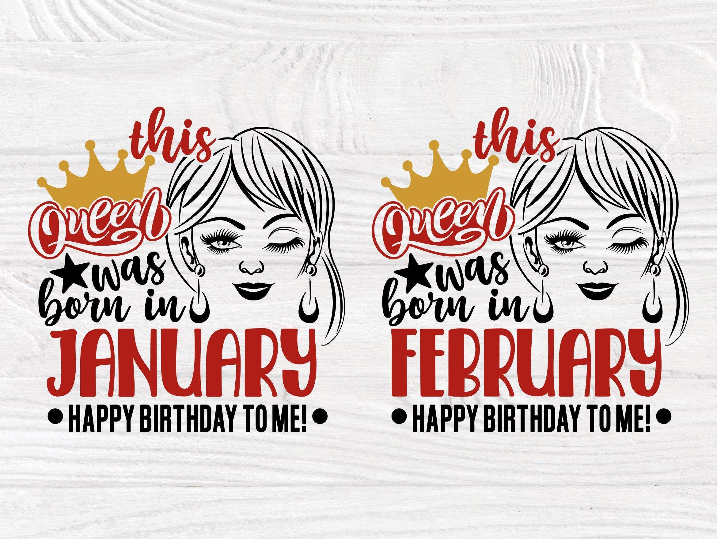 This queen was born in February .. February born girl birthday gift -  February Birthday Women - Sticker