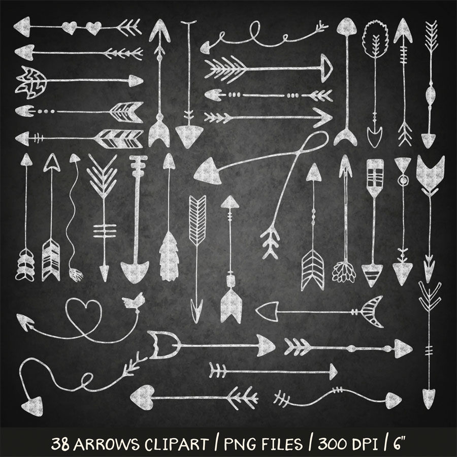 Chalkboard Arrows Clipart By Pededesigns Thehungryjpeg Com