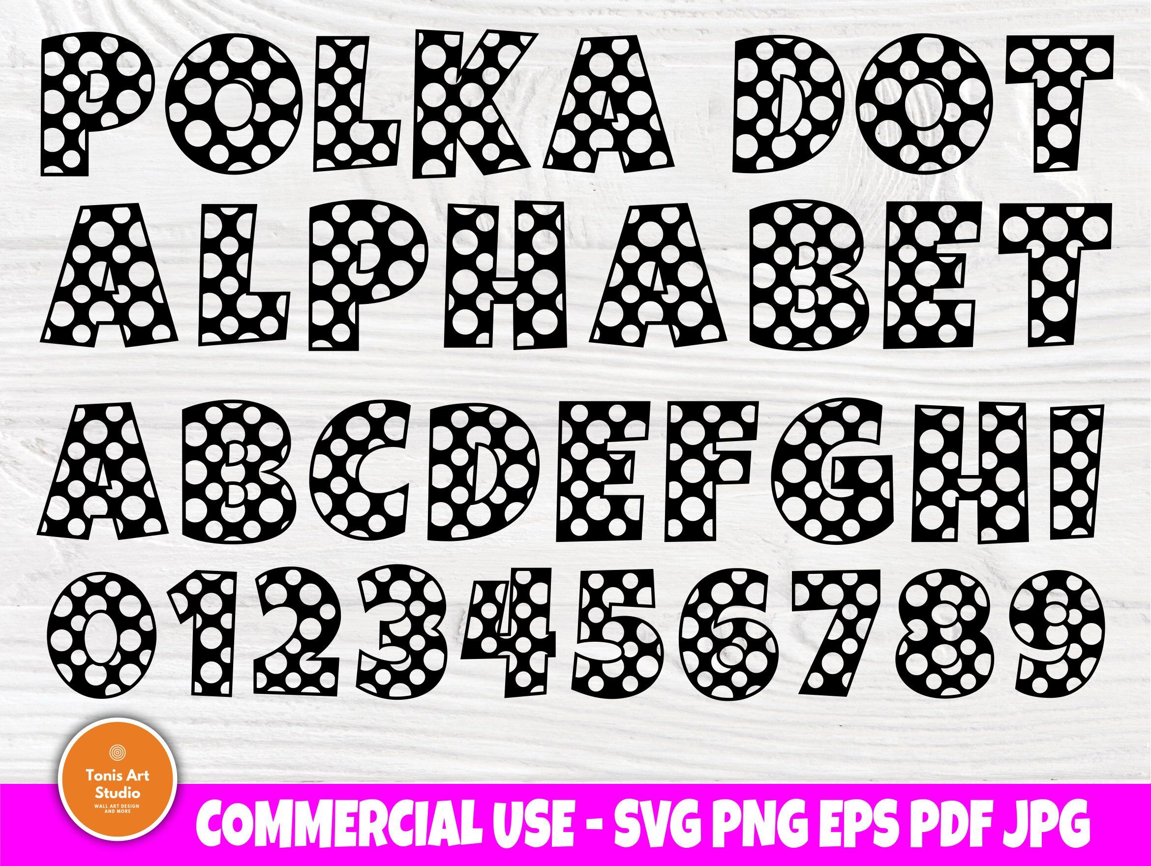 Polka Dot Font SVG, Polka Dot Alphabet, Alphabet Svg, Polka Dot Monogr By  TonisArtStudio