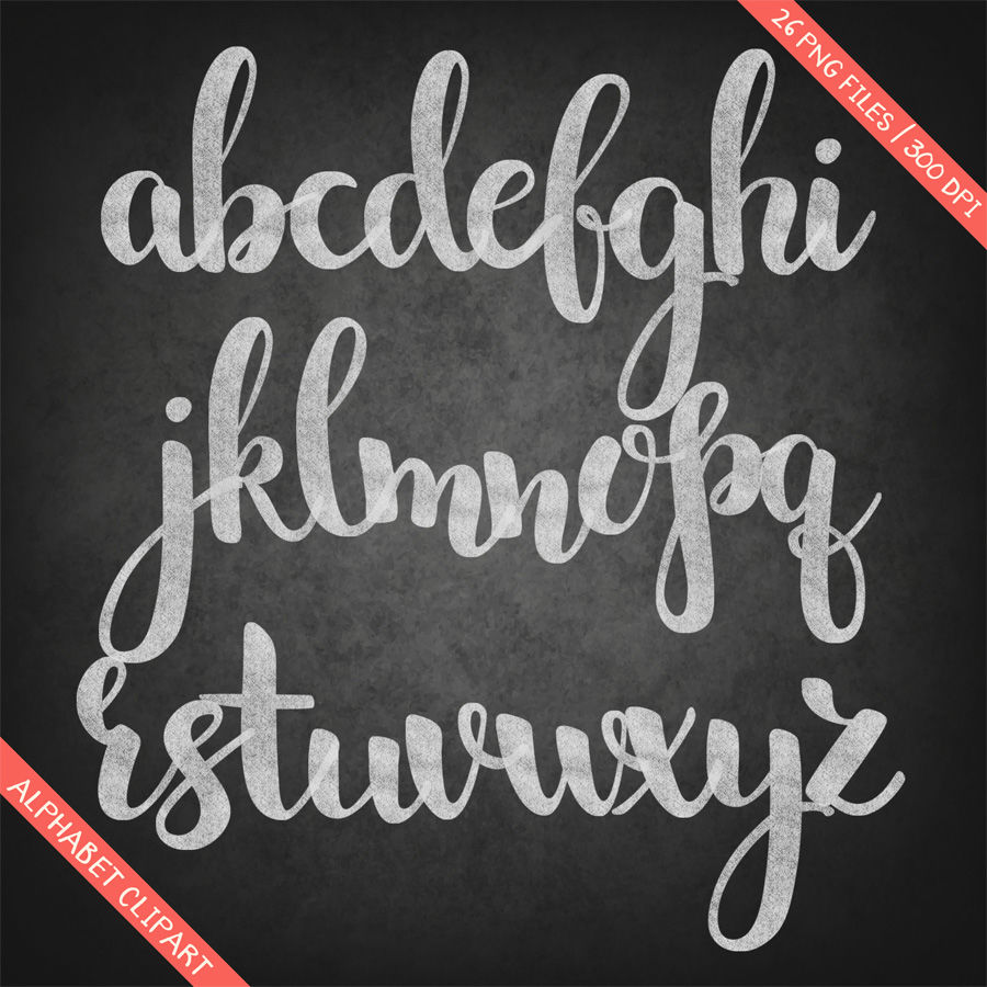 Chalkboard Alphabet Clipart Digital Chalk Font Clipart By Pededesigns Thehungryjpeg Com