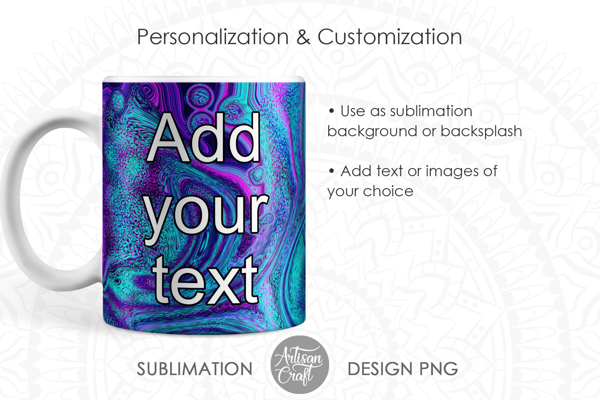 Mug design template for sublimation mug wrap By Artisan Craft SVG |  TheHungryJPEG