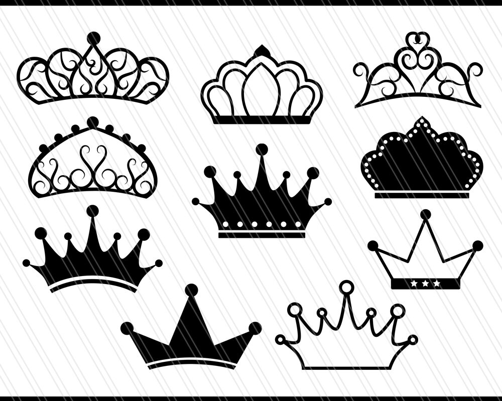 Crown Svg Crown Clip Art Princess Crown Vector By Aivosdesigns Thehungryjpeg Com