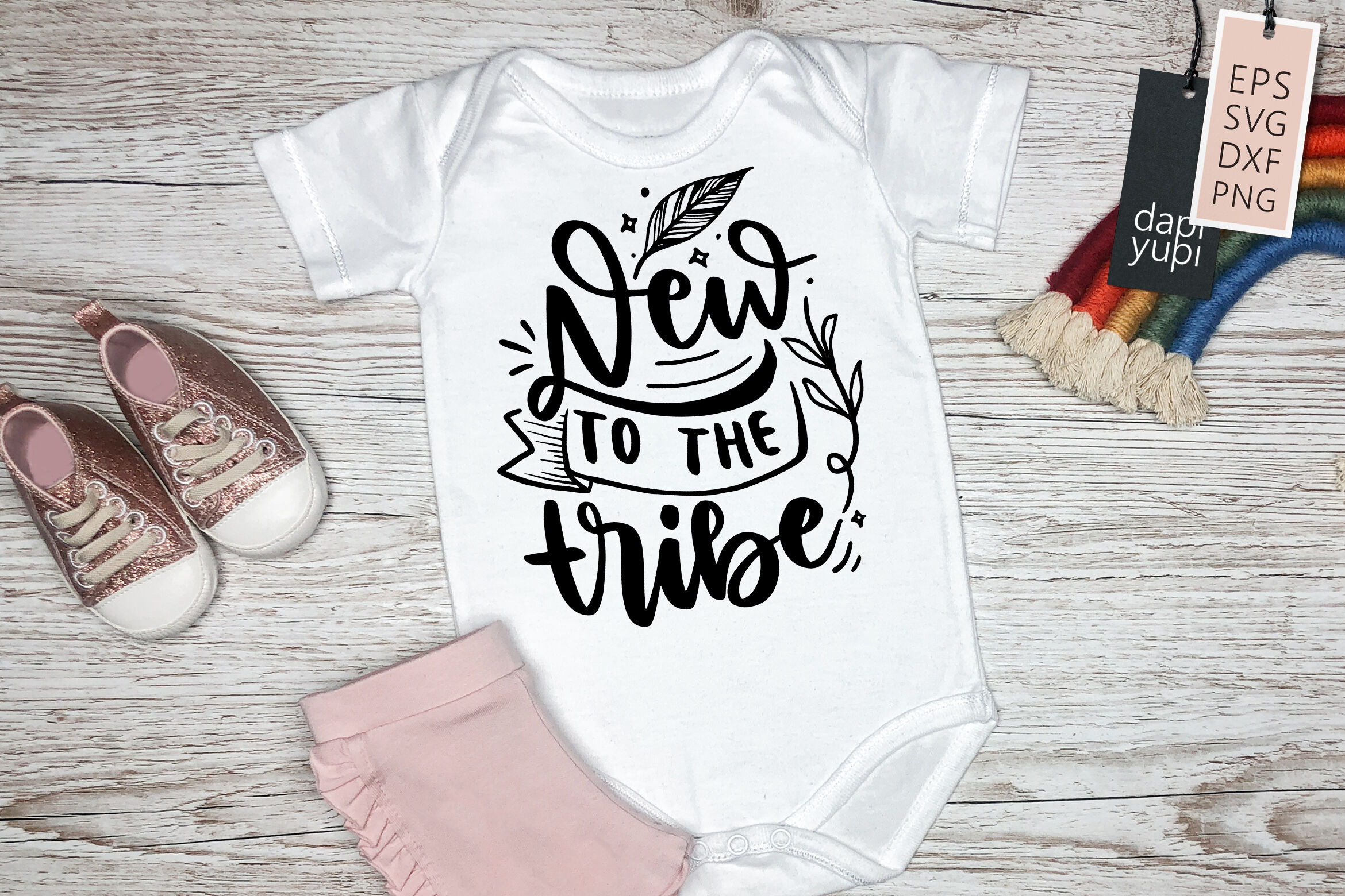 New To The Tribe SVG Baby Quotes By dapiyupi | TheHungryJPEG.com