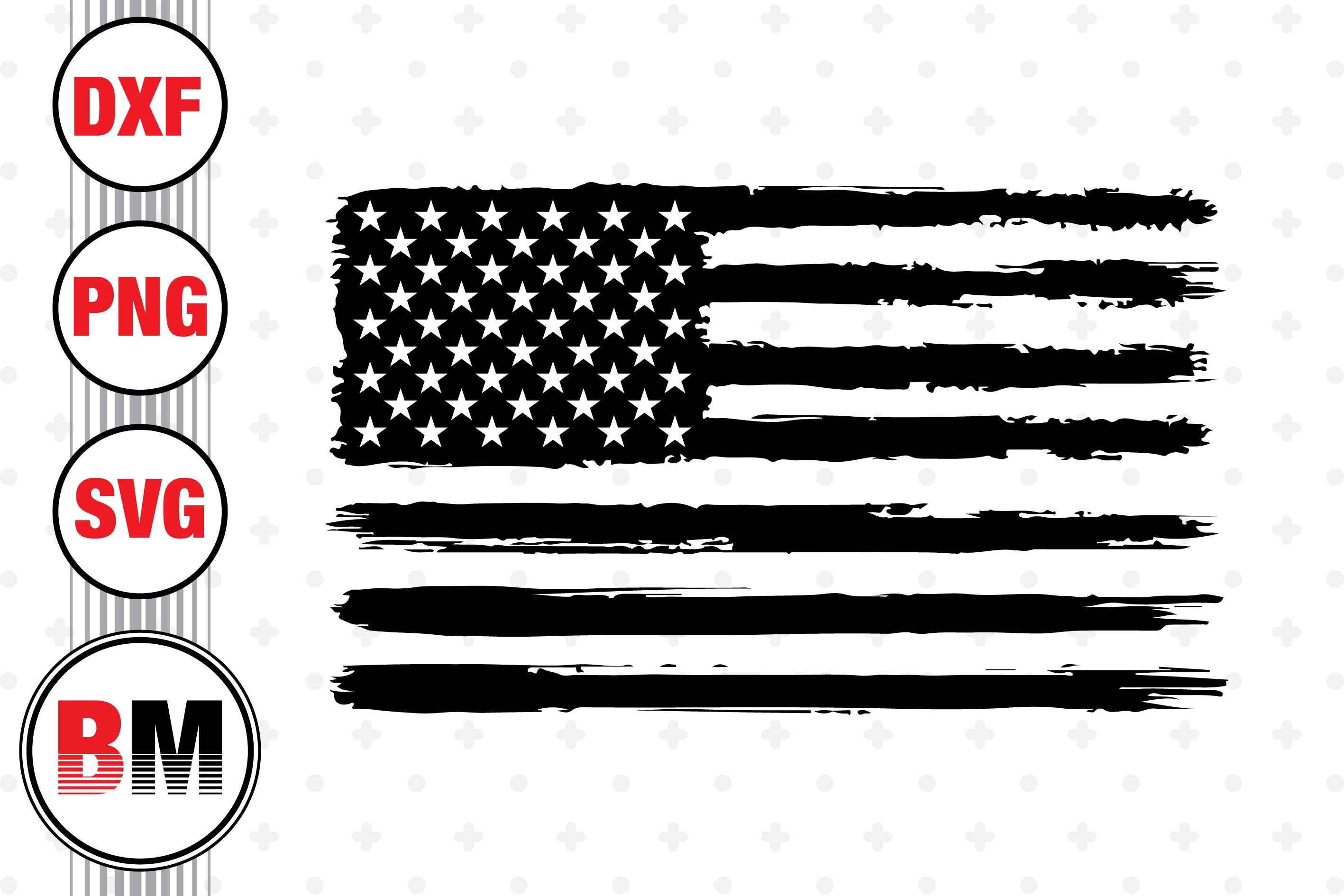 Distressed American Flag Svg Png Dxf Files By Bmdesign Thehungryjpeg ...